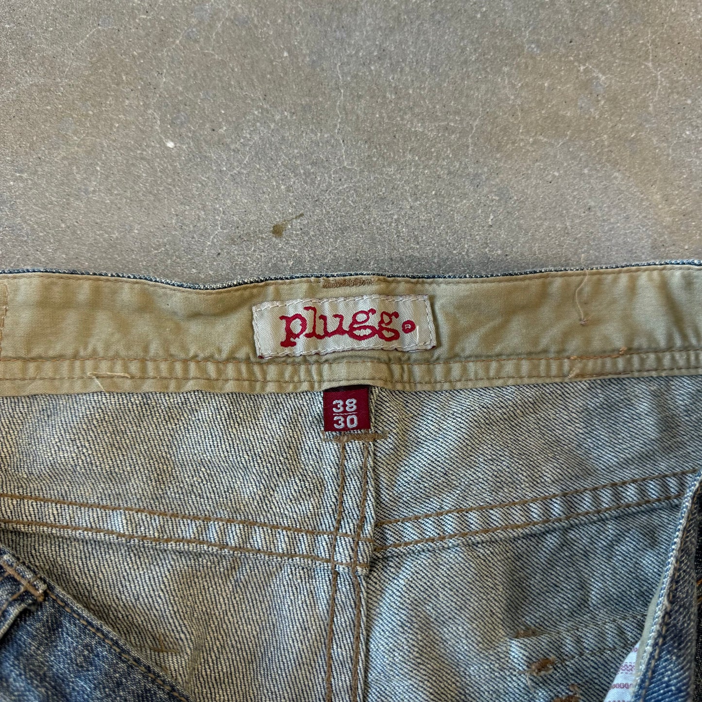 Vintage Y2K Plugg Mudwash Baggy Jeans [38]