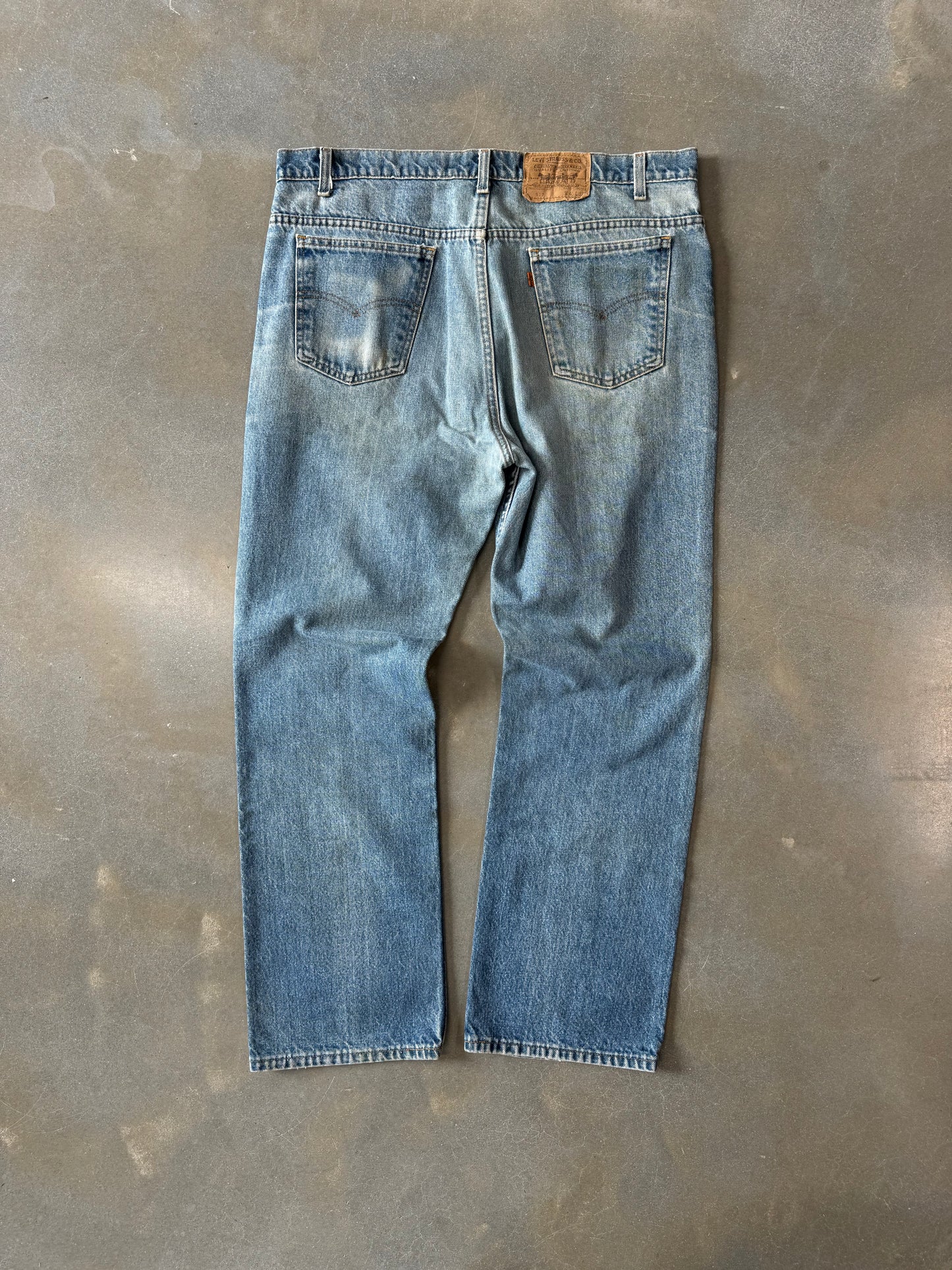 Vintage 1980s Orange Tab Levis 517 Flared Jeans [38x32]