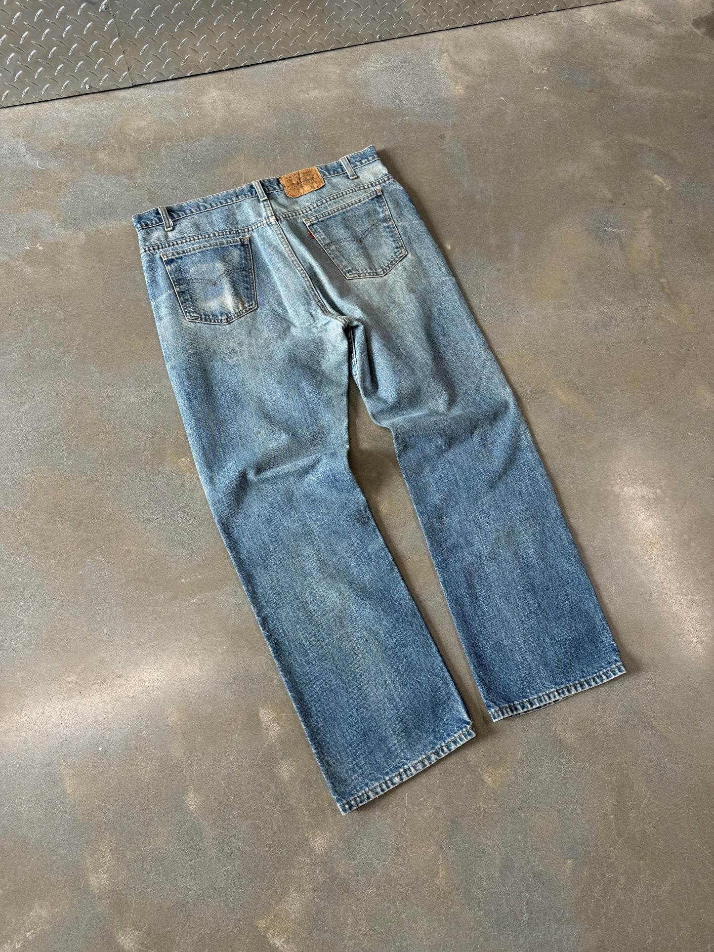 Vintage 1980s Orange Tab Levis 517 Flared Jeans [38x32]