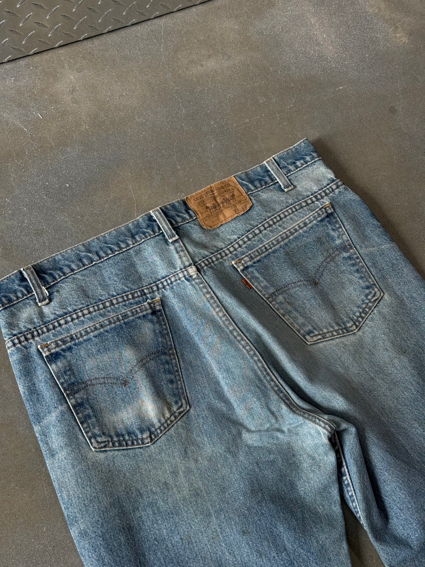 Vintage 1980s Orange Tab Levis 517 Flared Jeans [38x32]