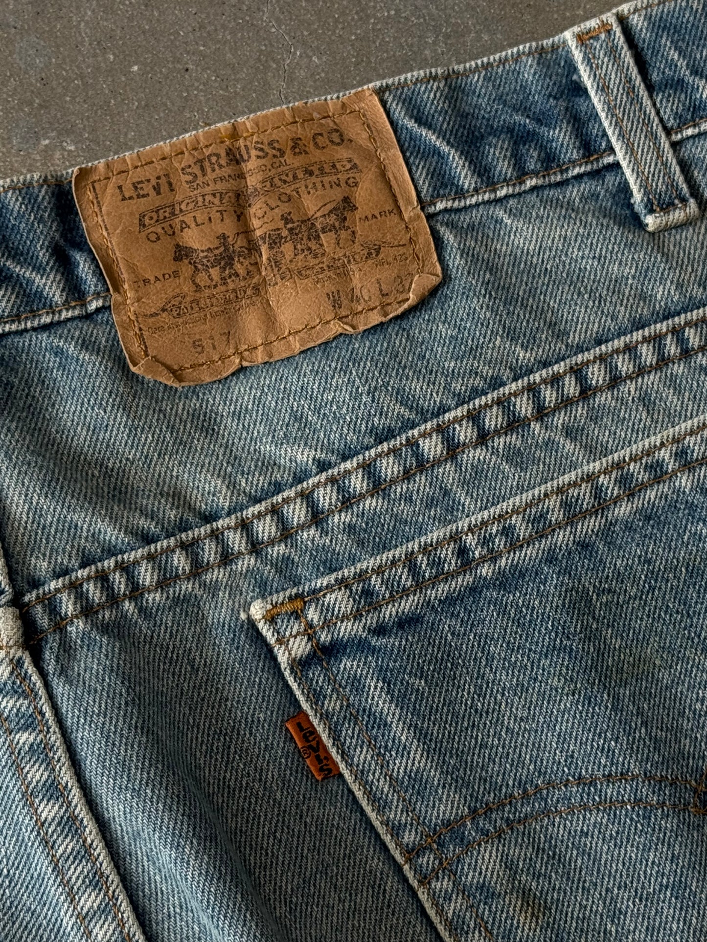 Vintage 1980s Orange Tab Levis 517 Flared Jeans [38x32]