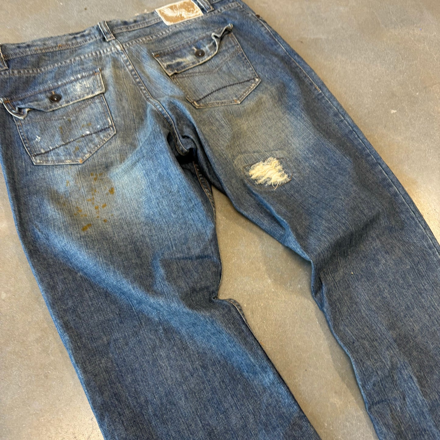 Vintage Y2K Plugg Mudwash Baggy Jeans [38]