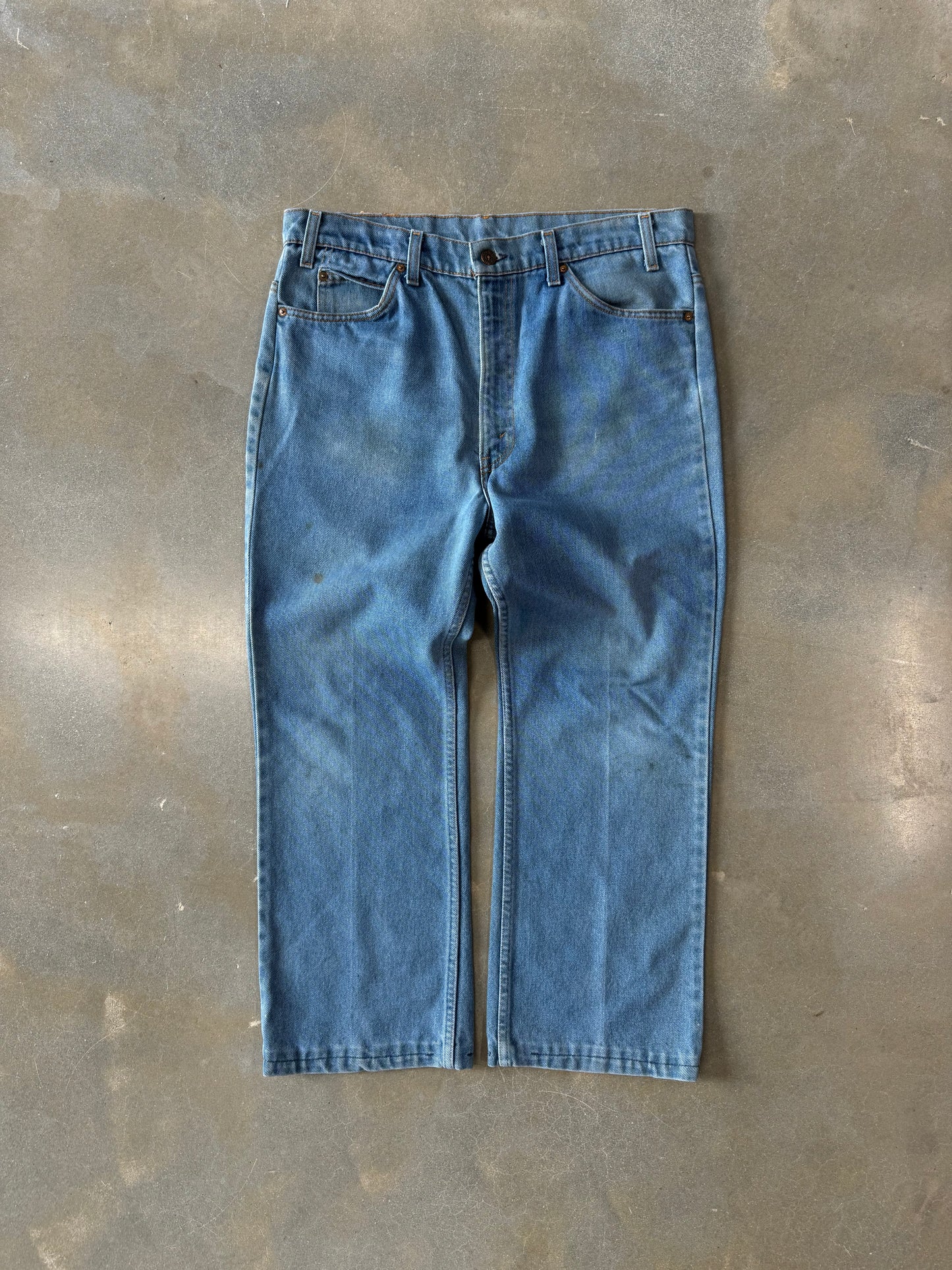 Vintage 1980s Orange Tab Levis 517 Flared Jeans [35x30]