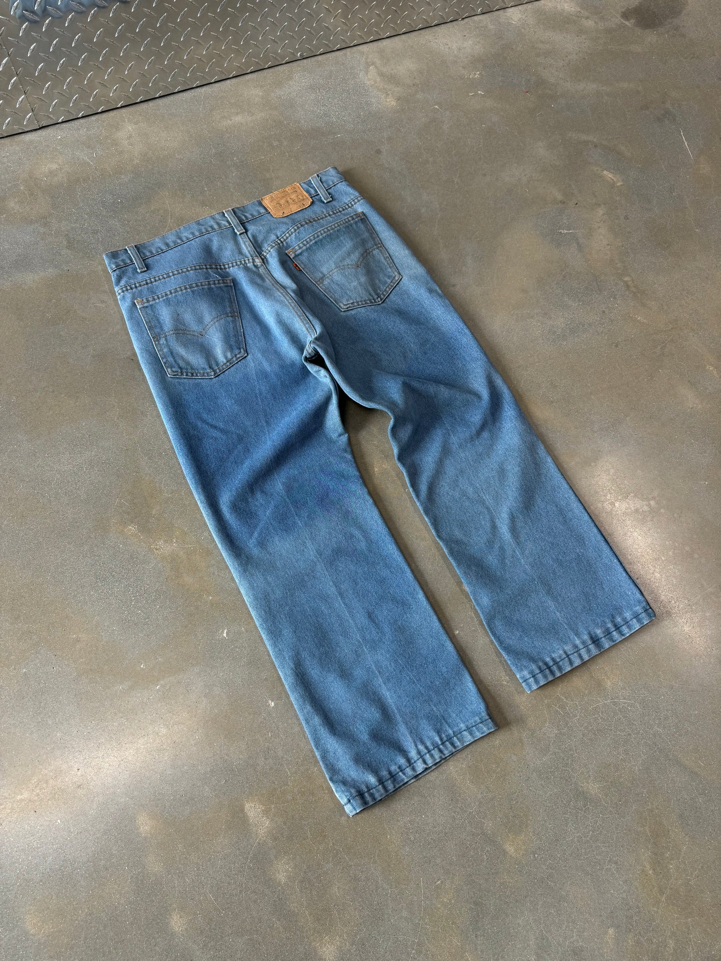 Vintage 1980s Orange Tab Levis 517 Flared Jeans [35x30]