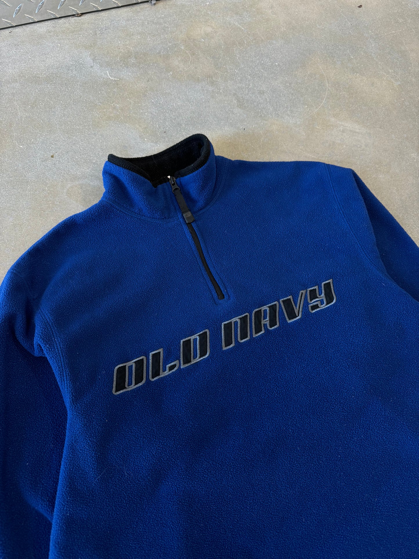 Vintage Y2K Old Navy Spellout Fleece 1/4 Zip [L]