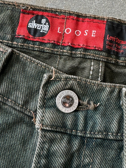 Vintage 1990s Levis Silver Tab Moss Green Jeans [30x34]