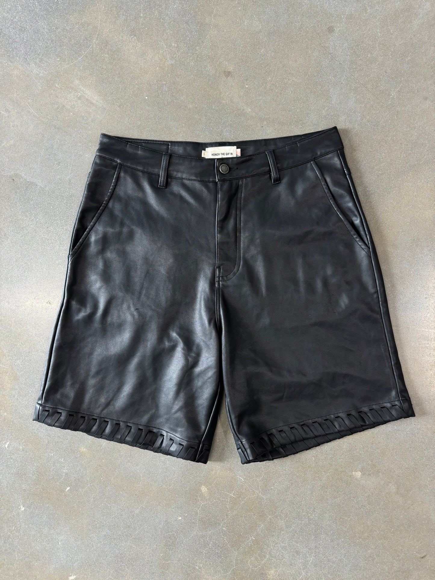 Honor the Gift Vegan Leather Shorts [32]