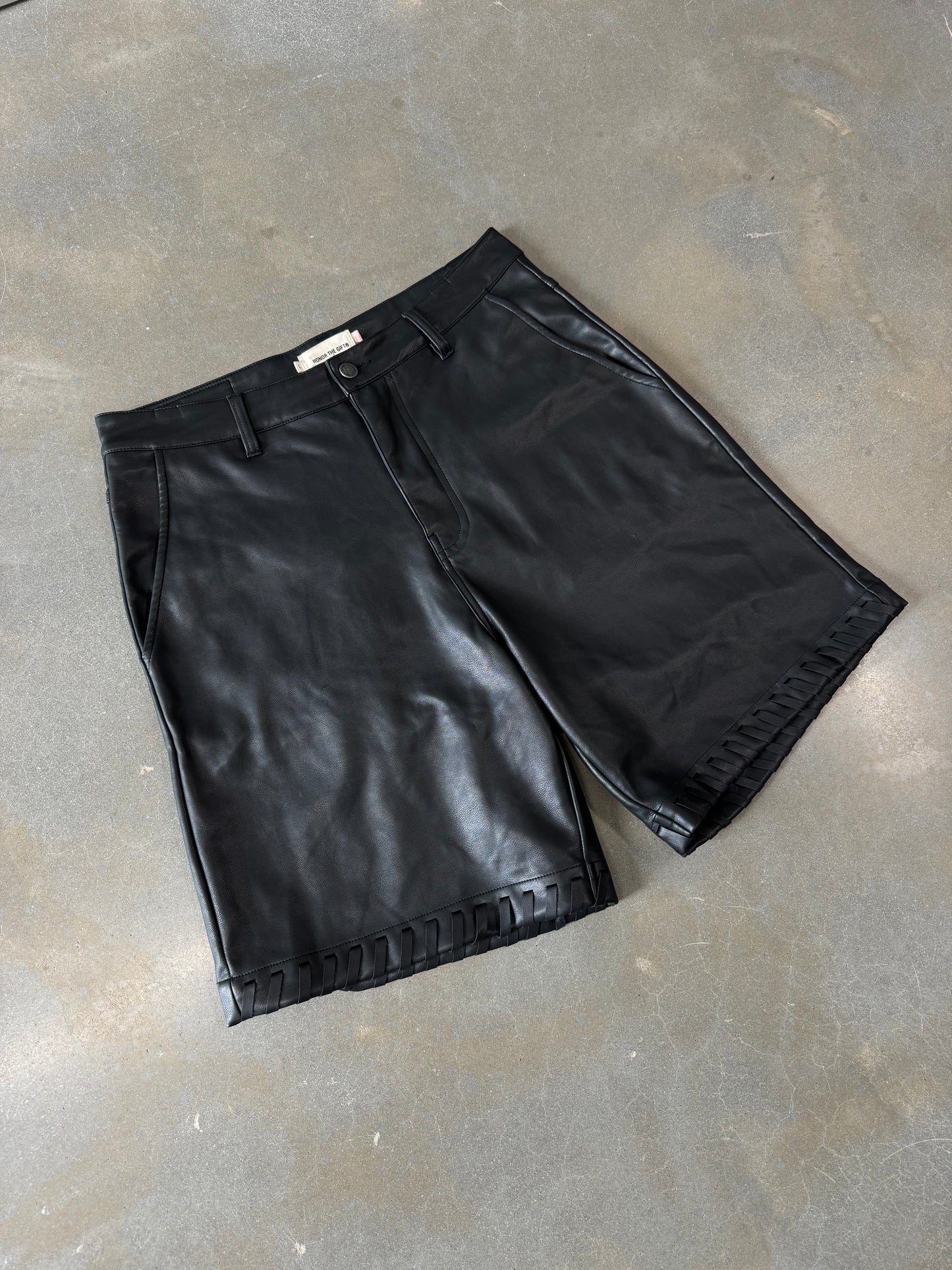 Honor the Gift Vegan Leather Shorts [32]