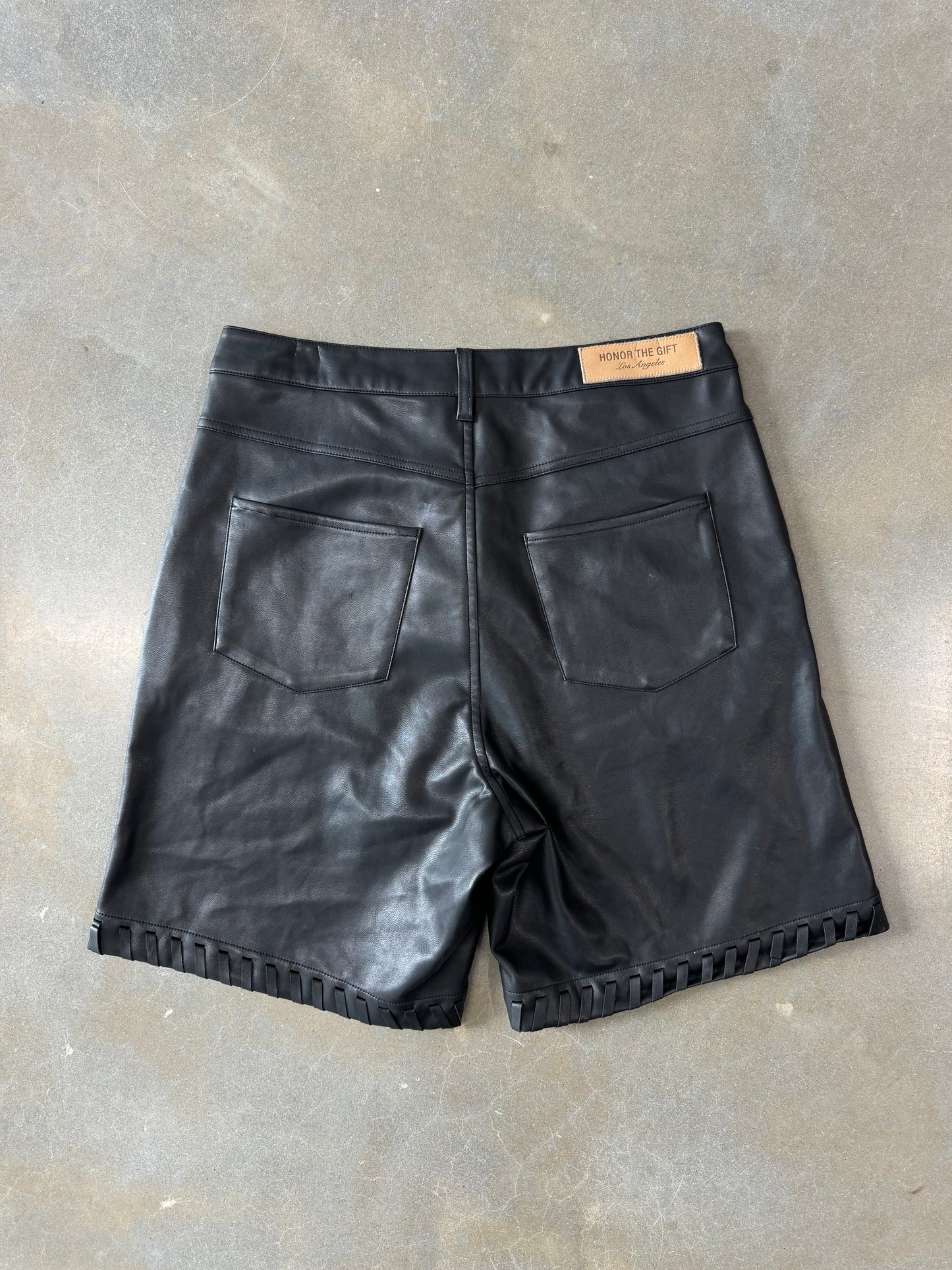 Honor the Gift Vegan Leather Shorts [32]