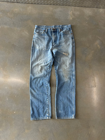 Vintage 1980s Distressed Wrangler Cowboy Cut Jeans [32x32]
