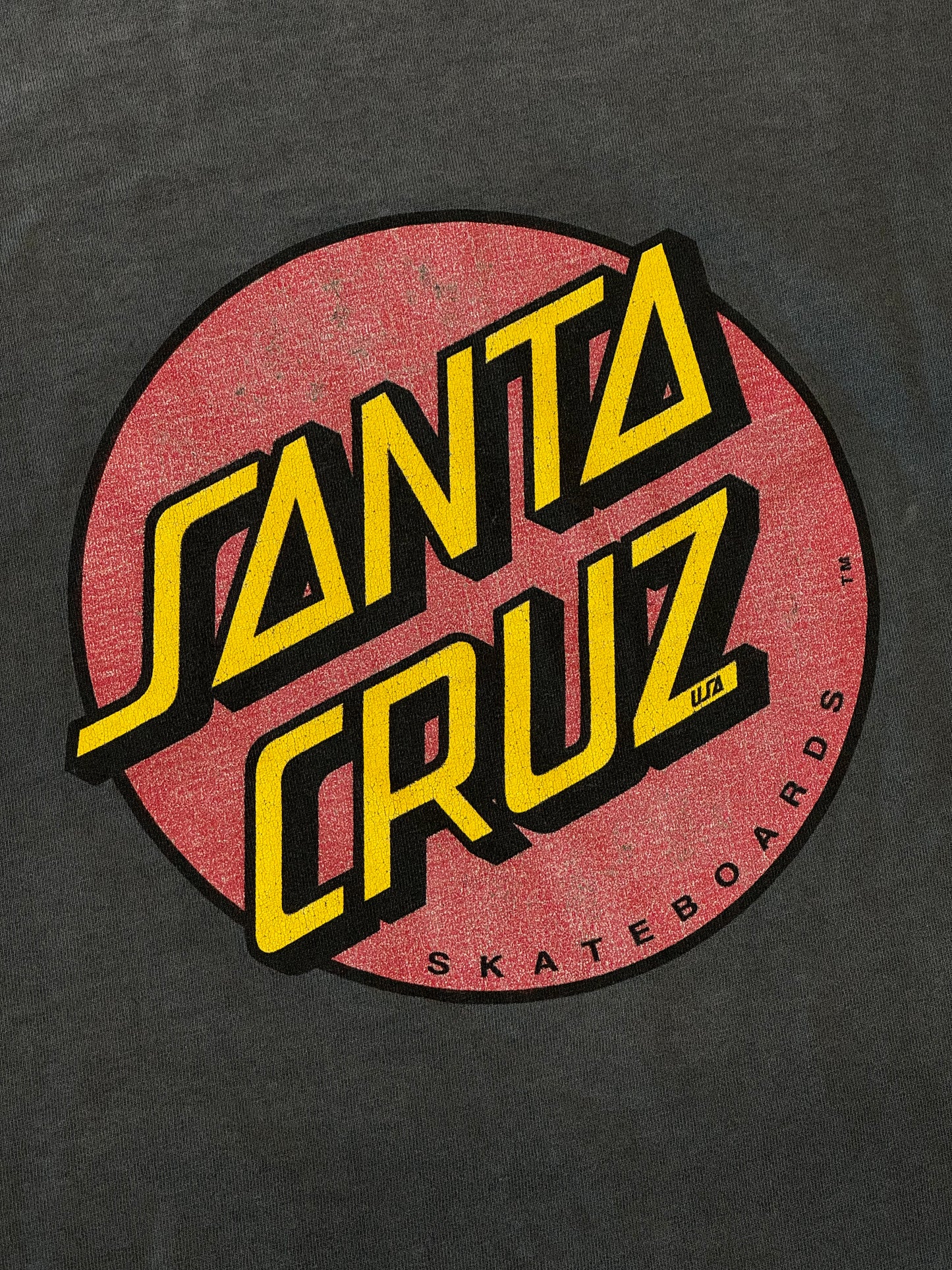 Vintage 1990s Faded/Distressed Santa Cruz Longsleeve T-Shirt [L]