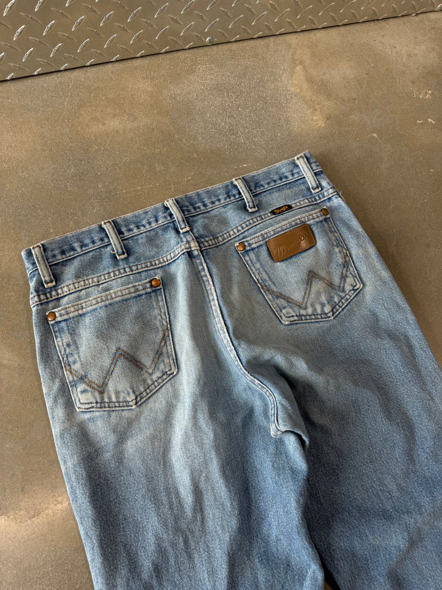 Vintage 1980s Distressed Wrangler Cowboy Cut Jeans [32x32]