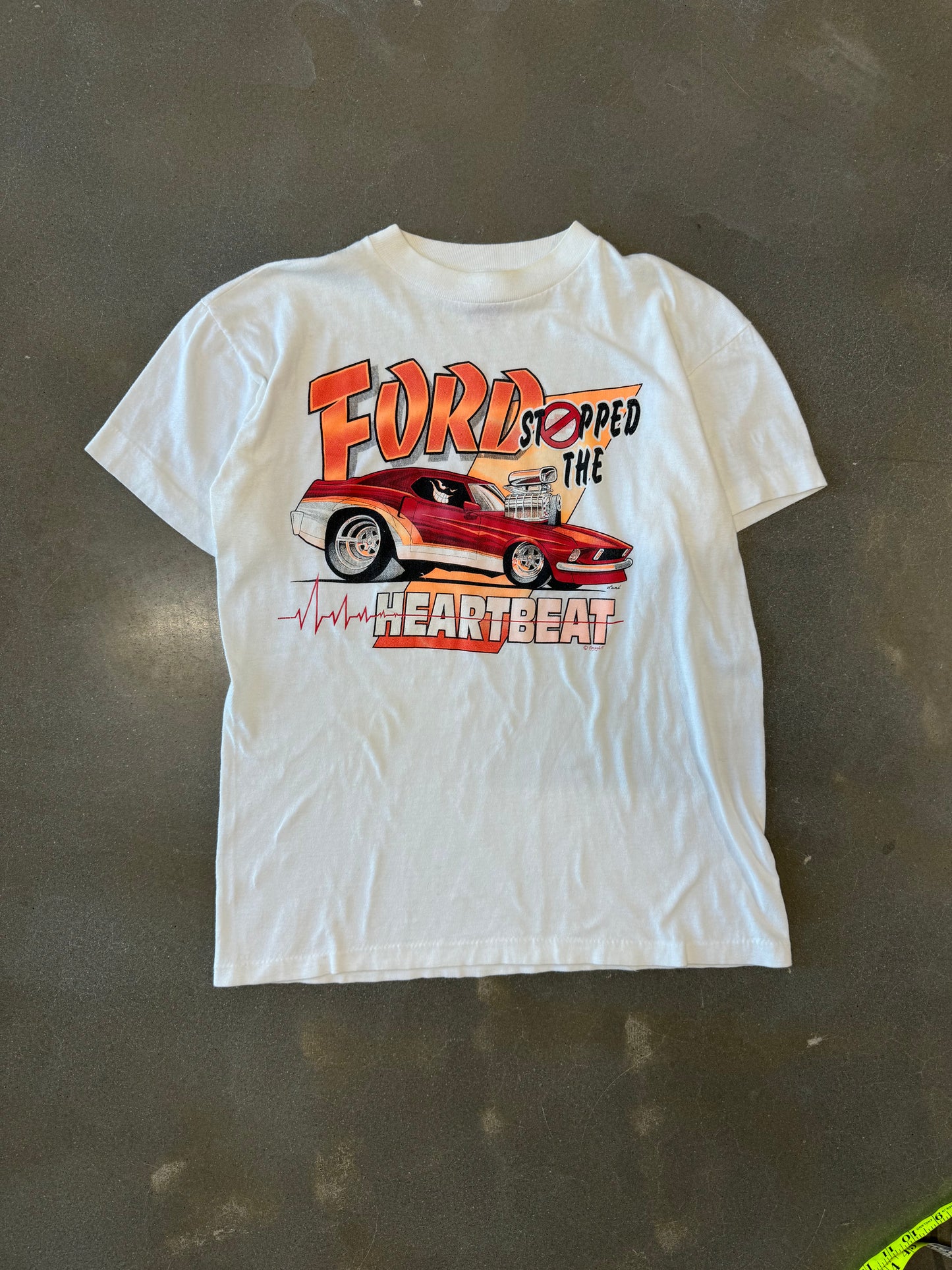 Vintage 1990s Ford Stopped the Heartbeat Graphic T-Shirt [M]