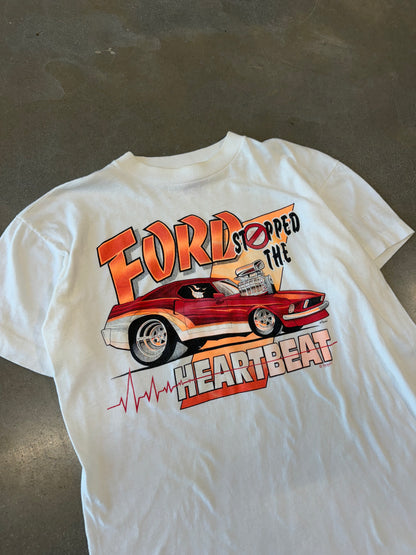 Vintage 1990s Ford Stopped the Heartbeat Graphic T-Shirt [M]