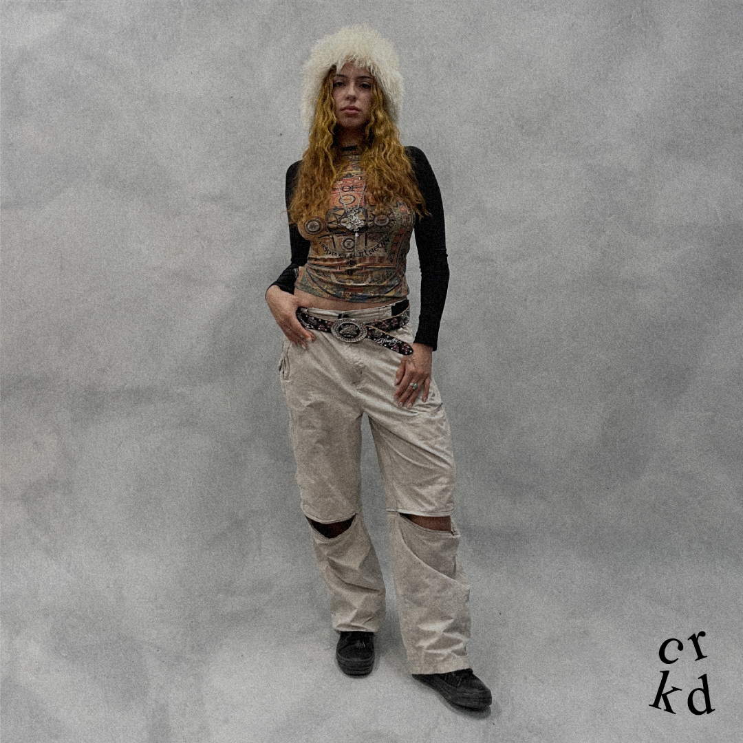 Y2K Cheap Thrill Trippy Tight Longsleeve [M]