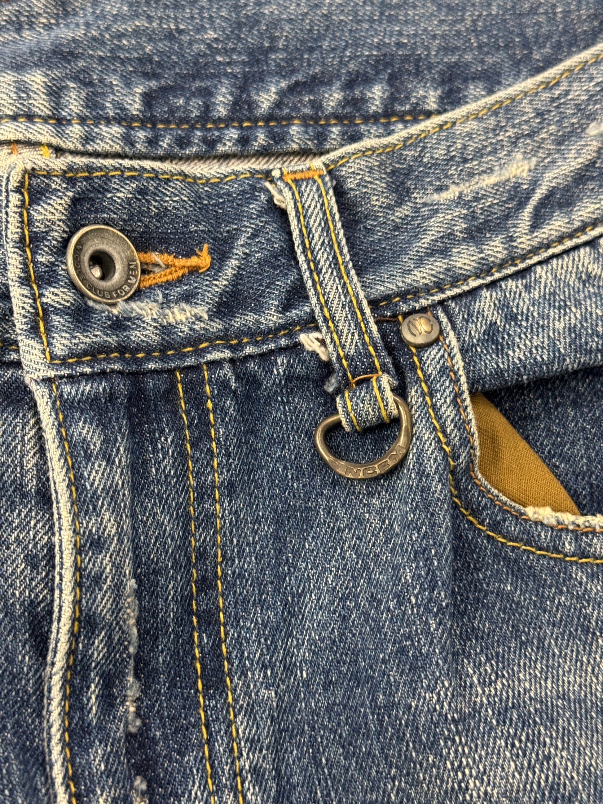 Nicole Club For Men Distressed Straight Leg Denim w/ Camo [32]