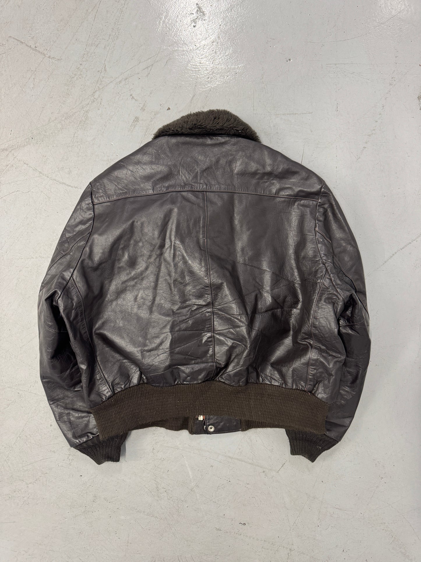 1980s Brown Leather B-15 Jacket [XL / 52]