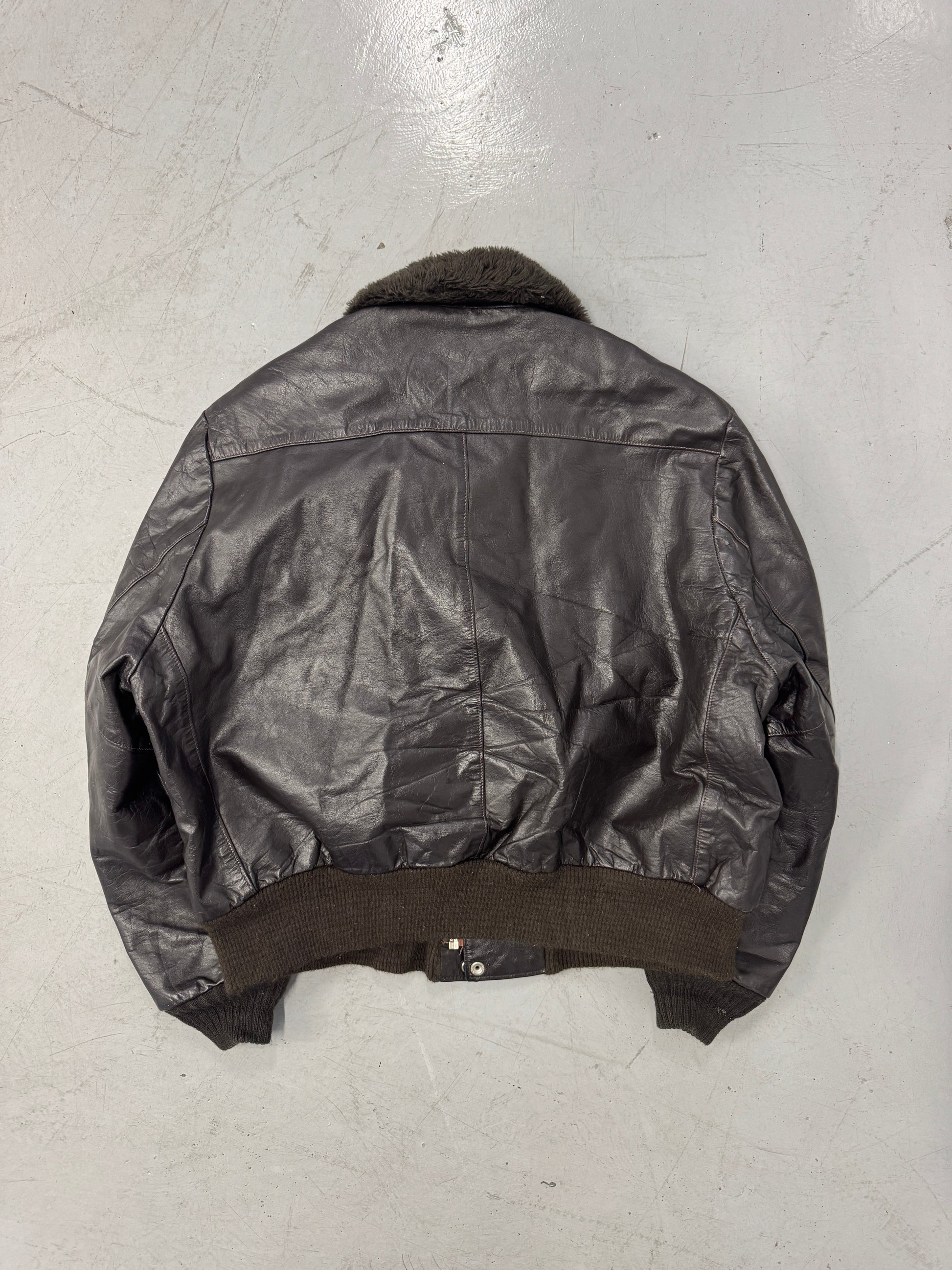 1980s Brown Leather B-15 Jacket [XL / 52]