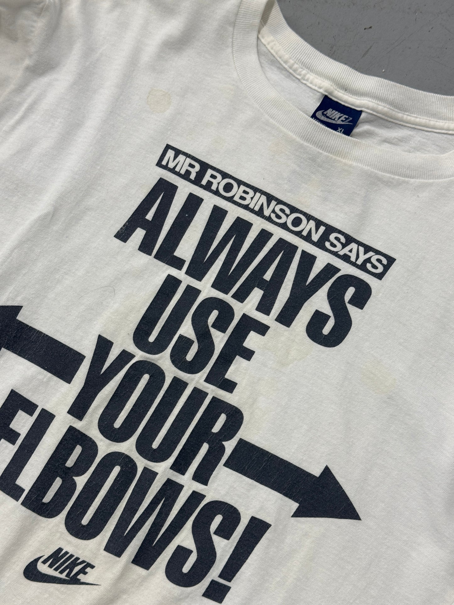 1990s Mr. Robinson "Use Your Elbows" Longsleeve T-Shirt [XL]