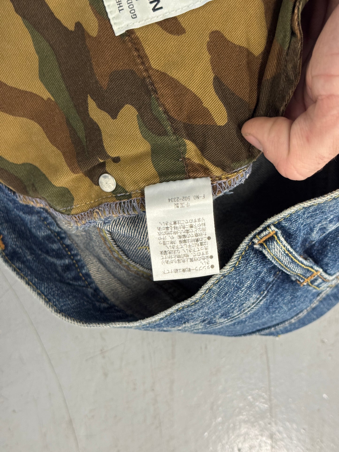 Nicole Club For Men Distressed Straight Leg Denim w/ Camo [32]