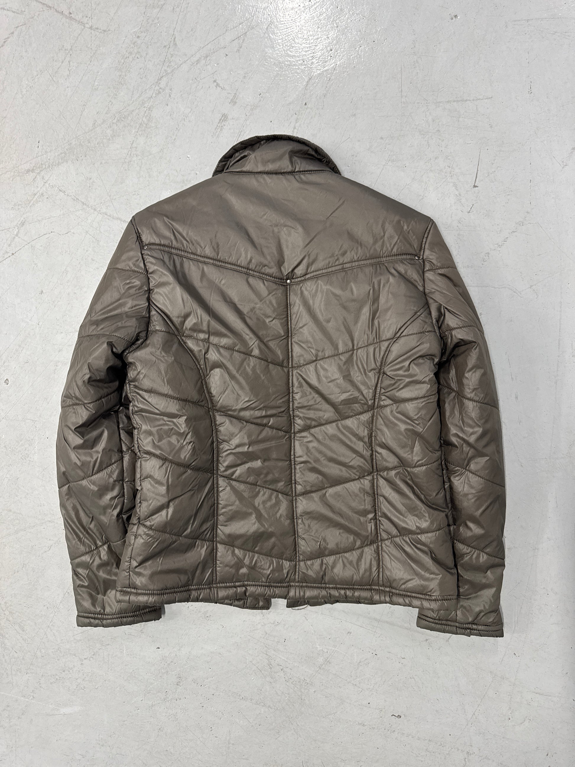 In The Attic Homme Leather Accent Puffer Jacket [2]