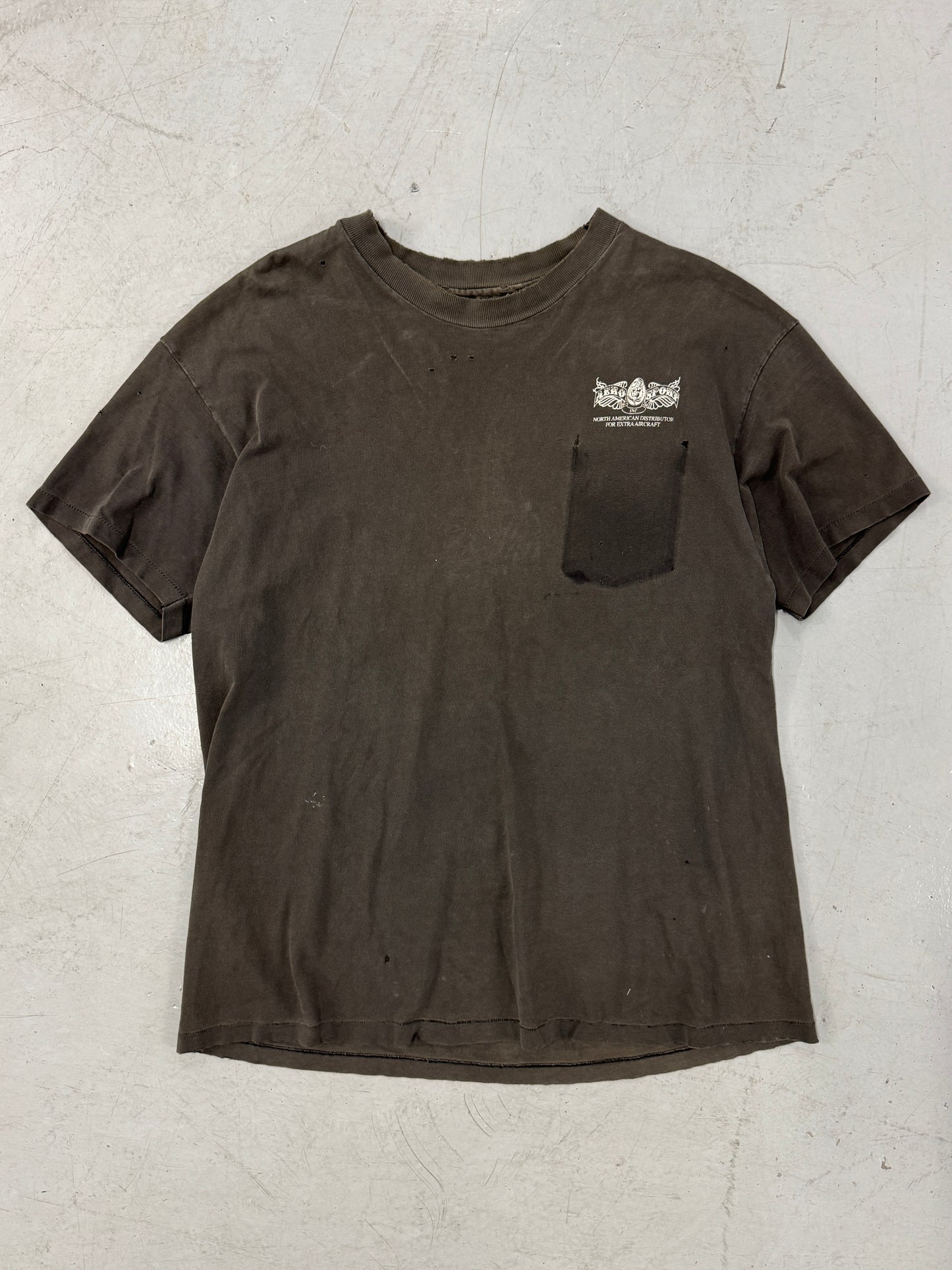 1990s Faded Extra 300 Plane T-Shirt [XL]