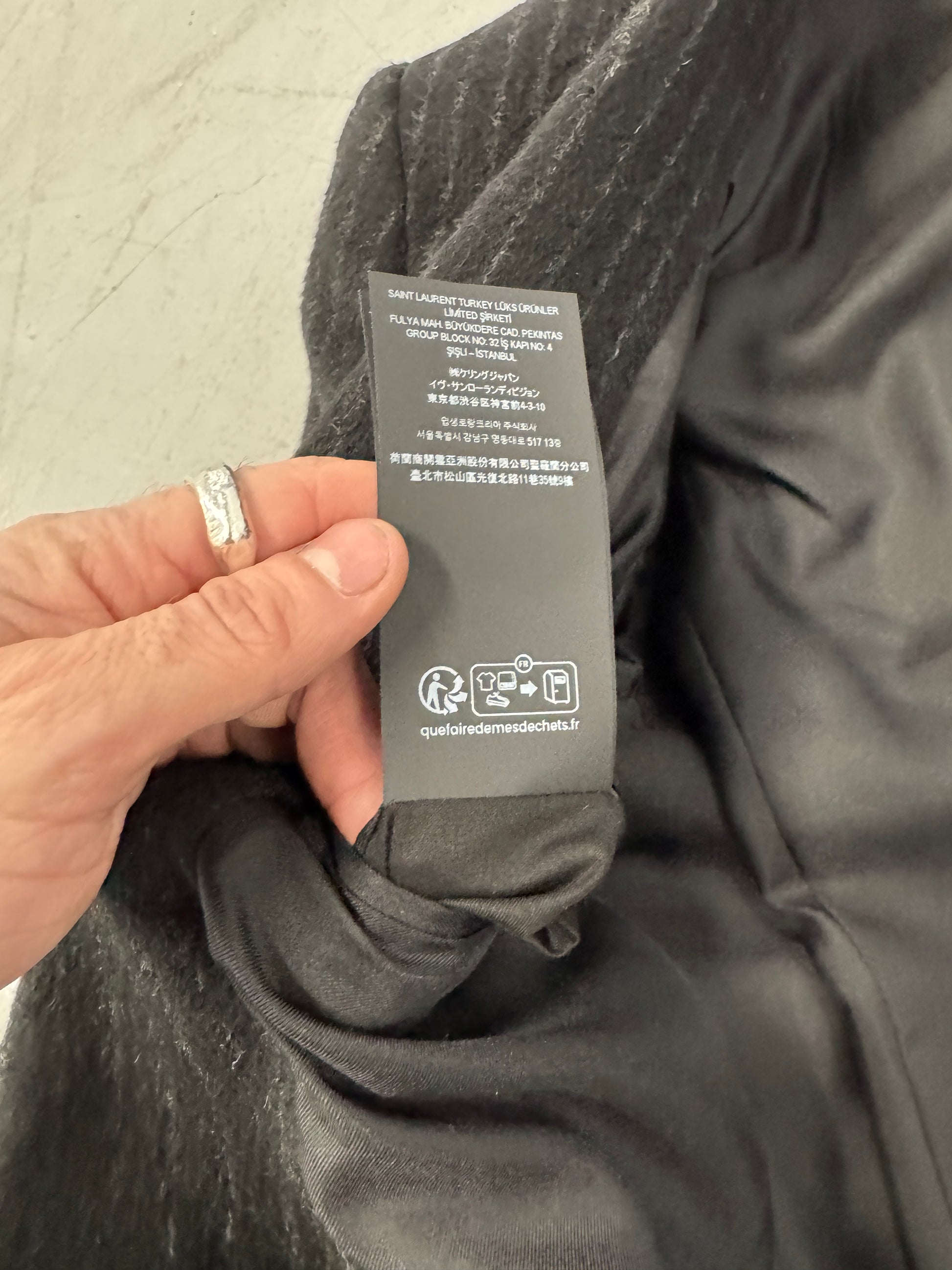 Saint Laurent 2023 Striped Wool Overcoat [50]