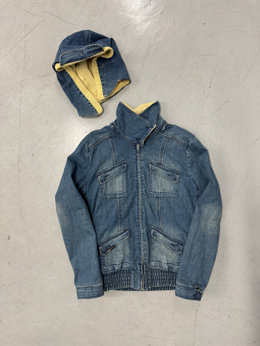 2000s Oakley Software Denim Zip-Up Jacket [L]