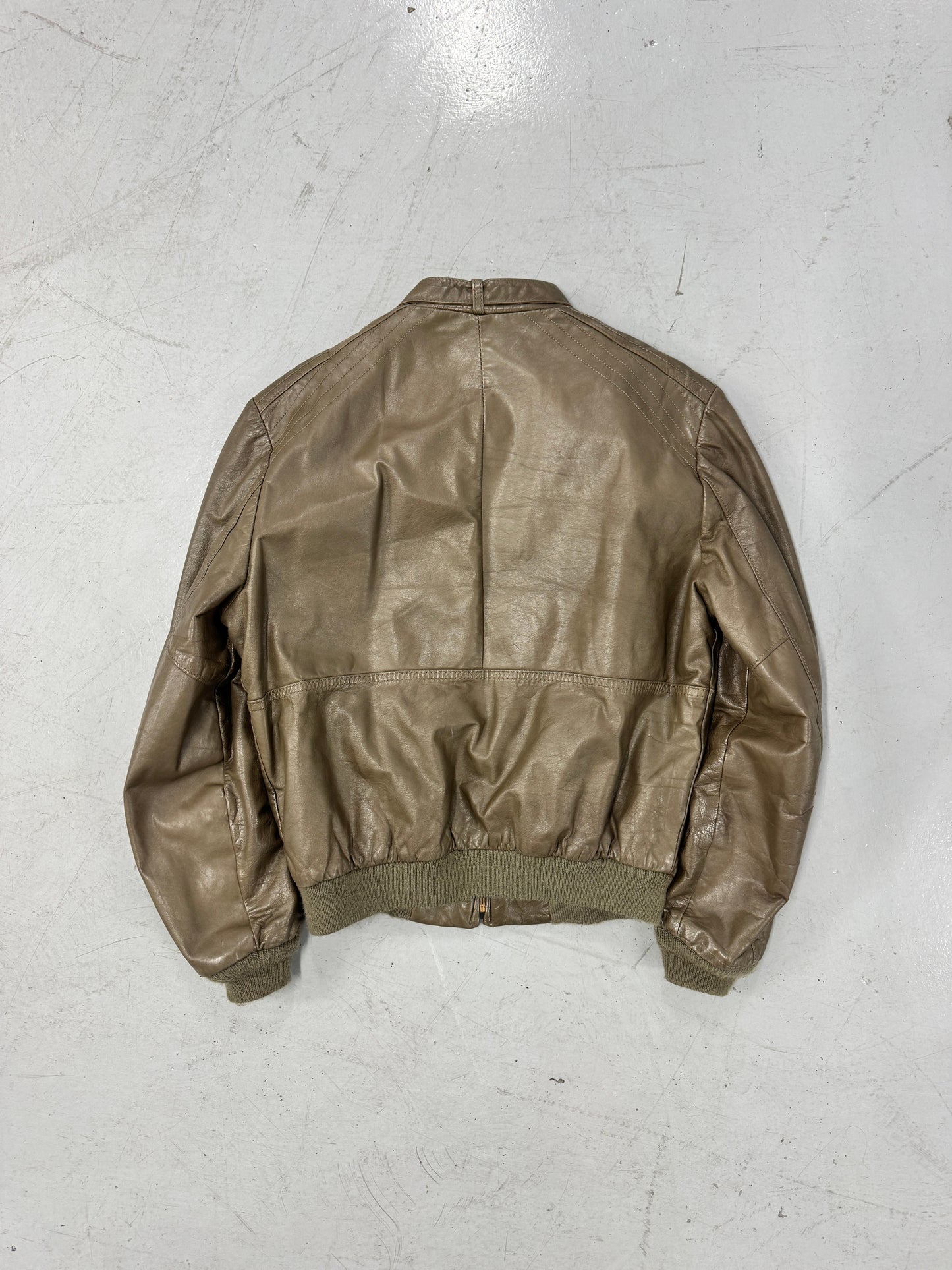 1990s Brown Leather Jacket [M]