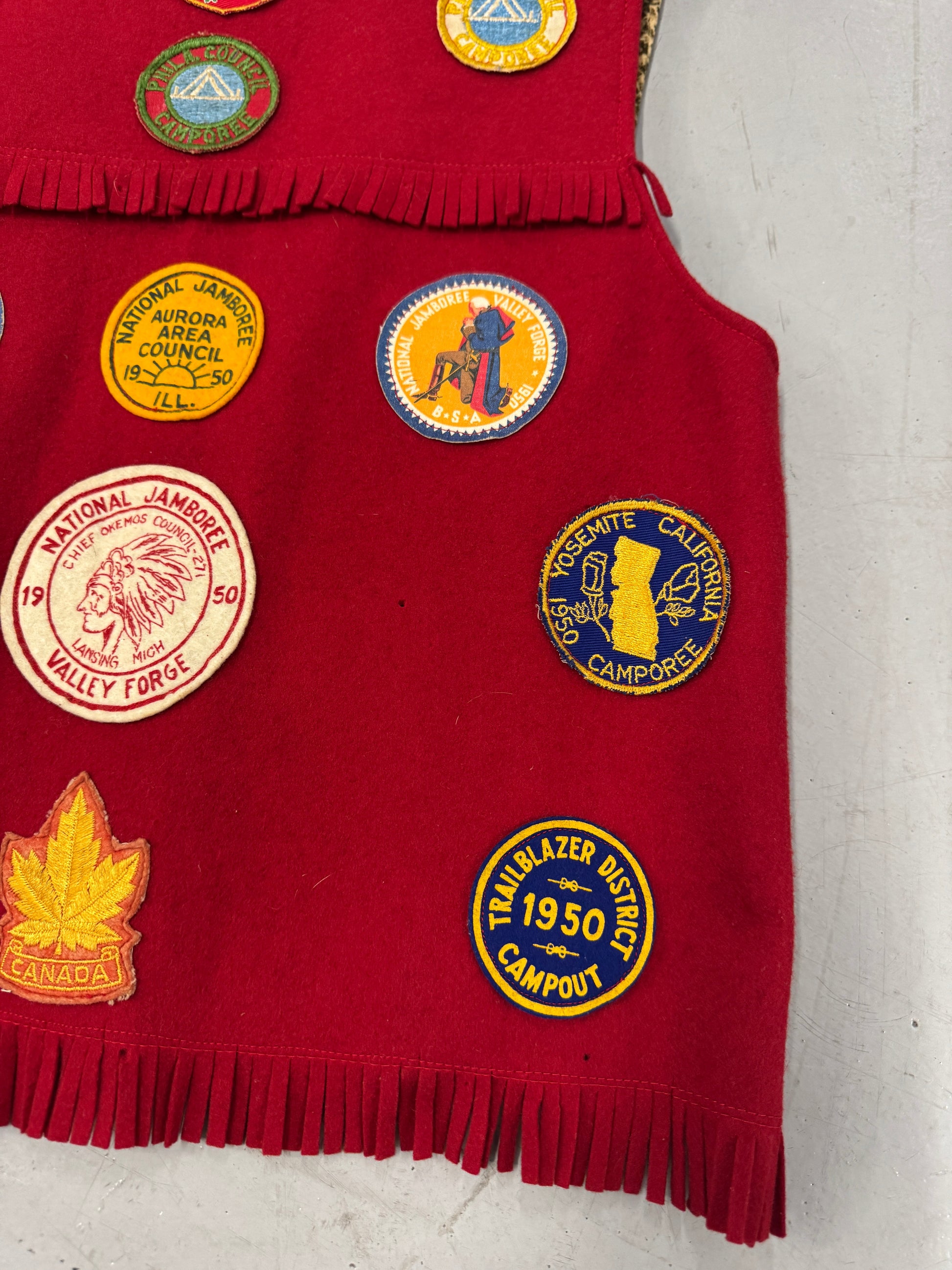 1950s Boy Scouts Jamboree Patch Vest [S/M]