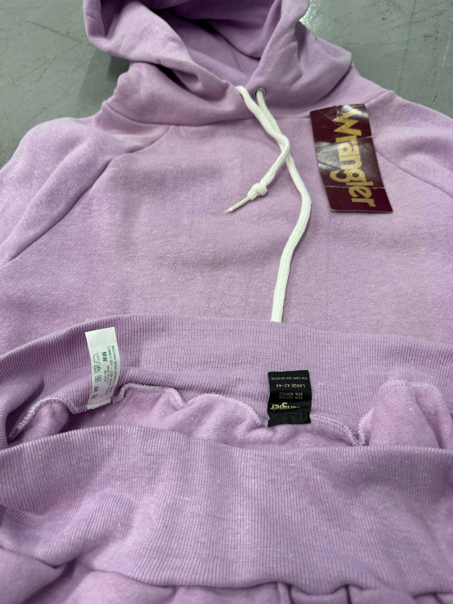 1980s Wrangler Pink Hoodie [M]