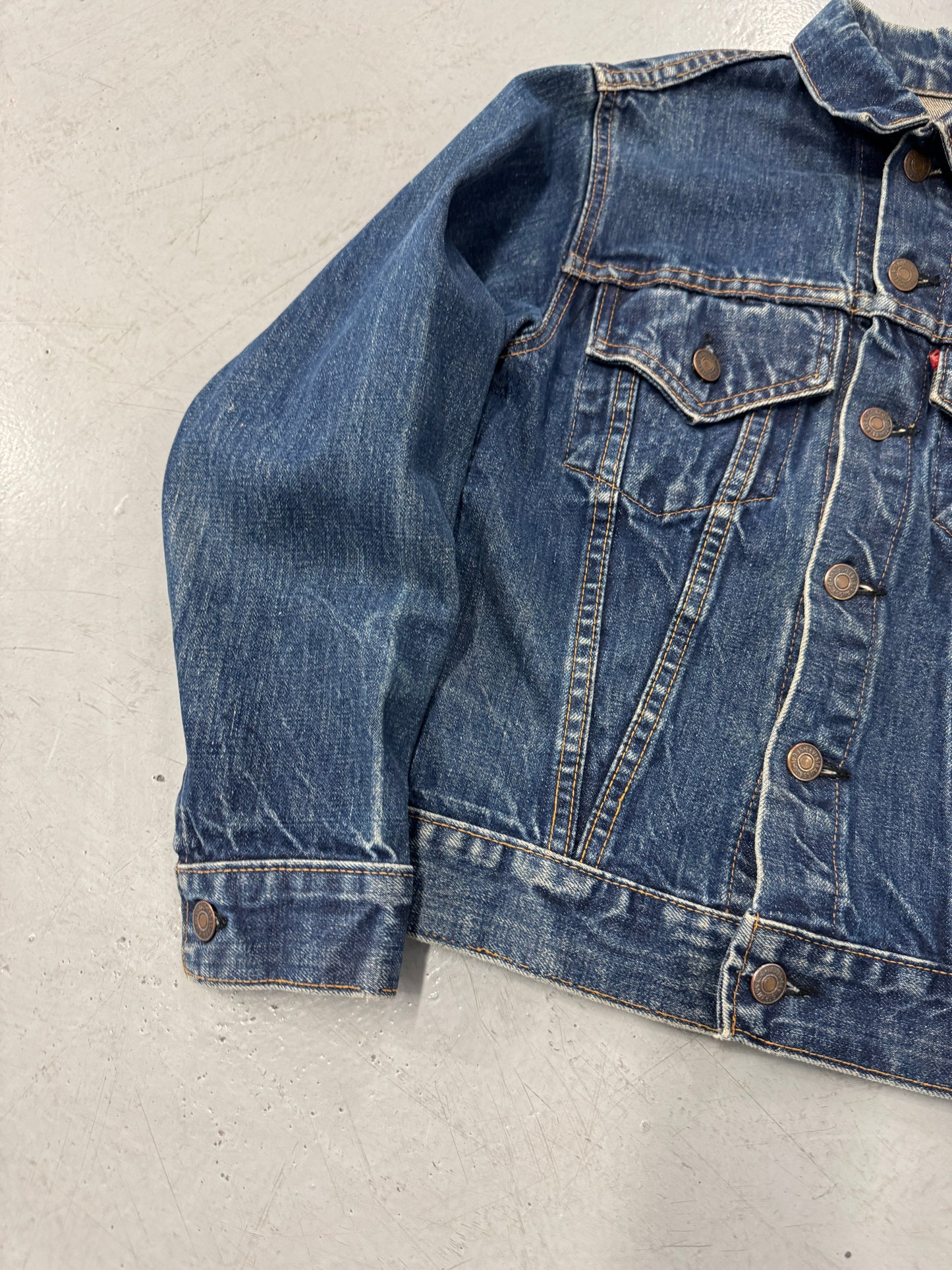 1960s Levis Type III Big 'E' Denim Trucker Jacket [S]