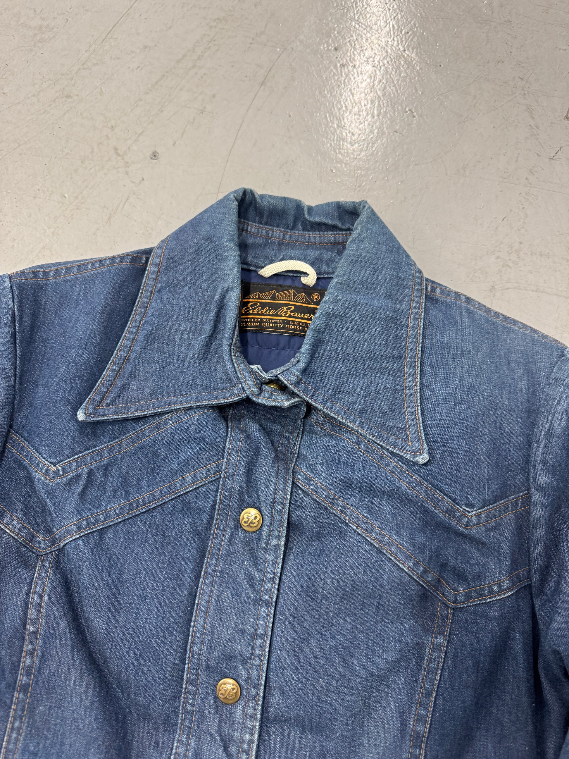 1980s Eddie Bauer Denim Down Jacket [M]