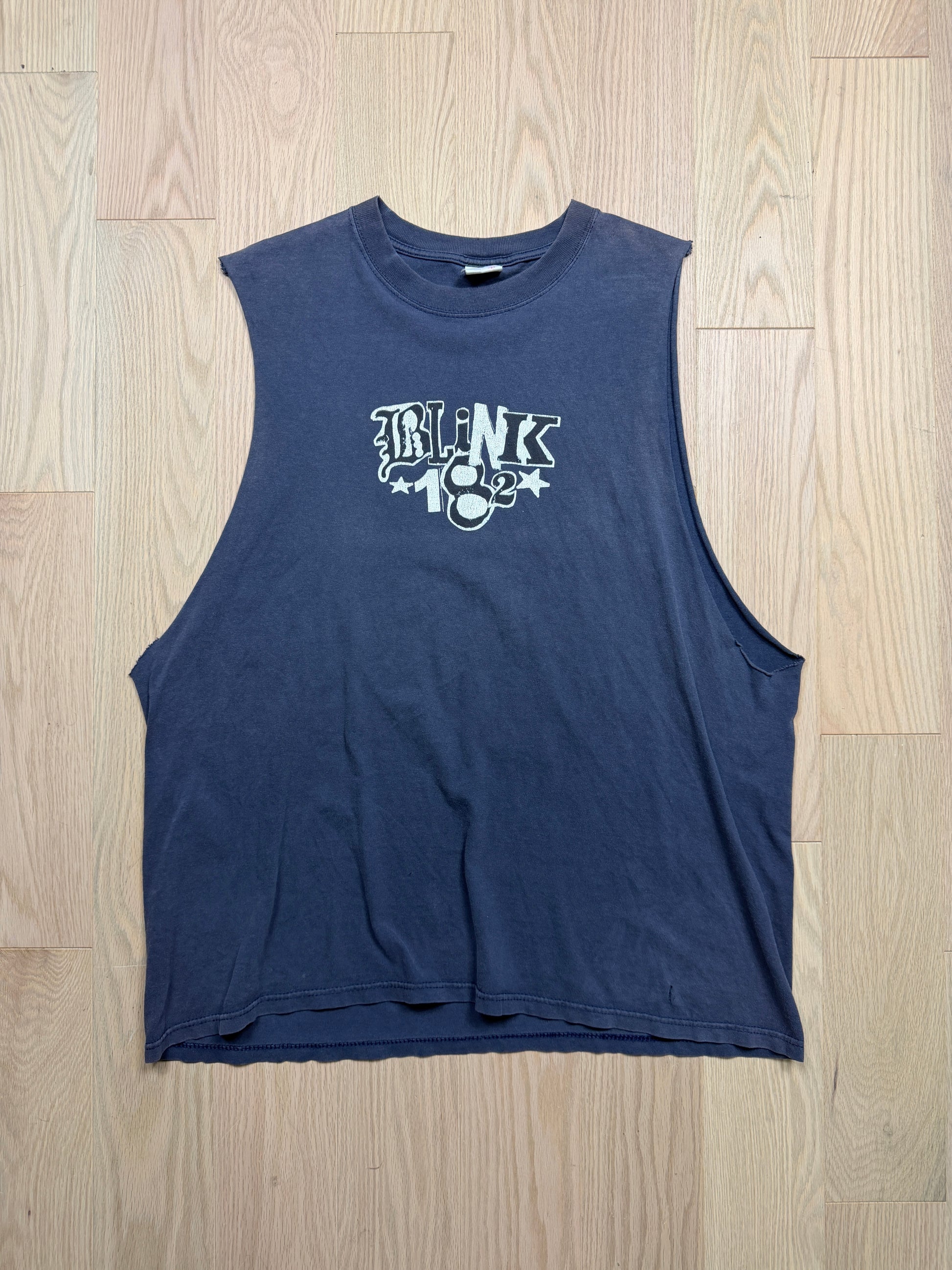 2000s Blink 182 Cut-off Shirt [L]
