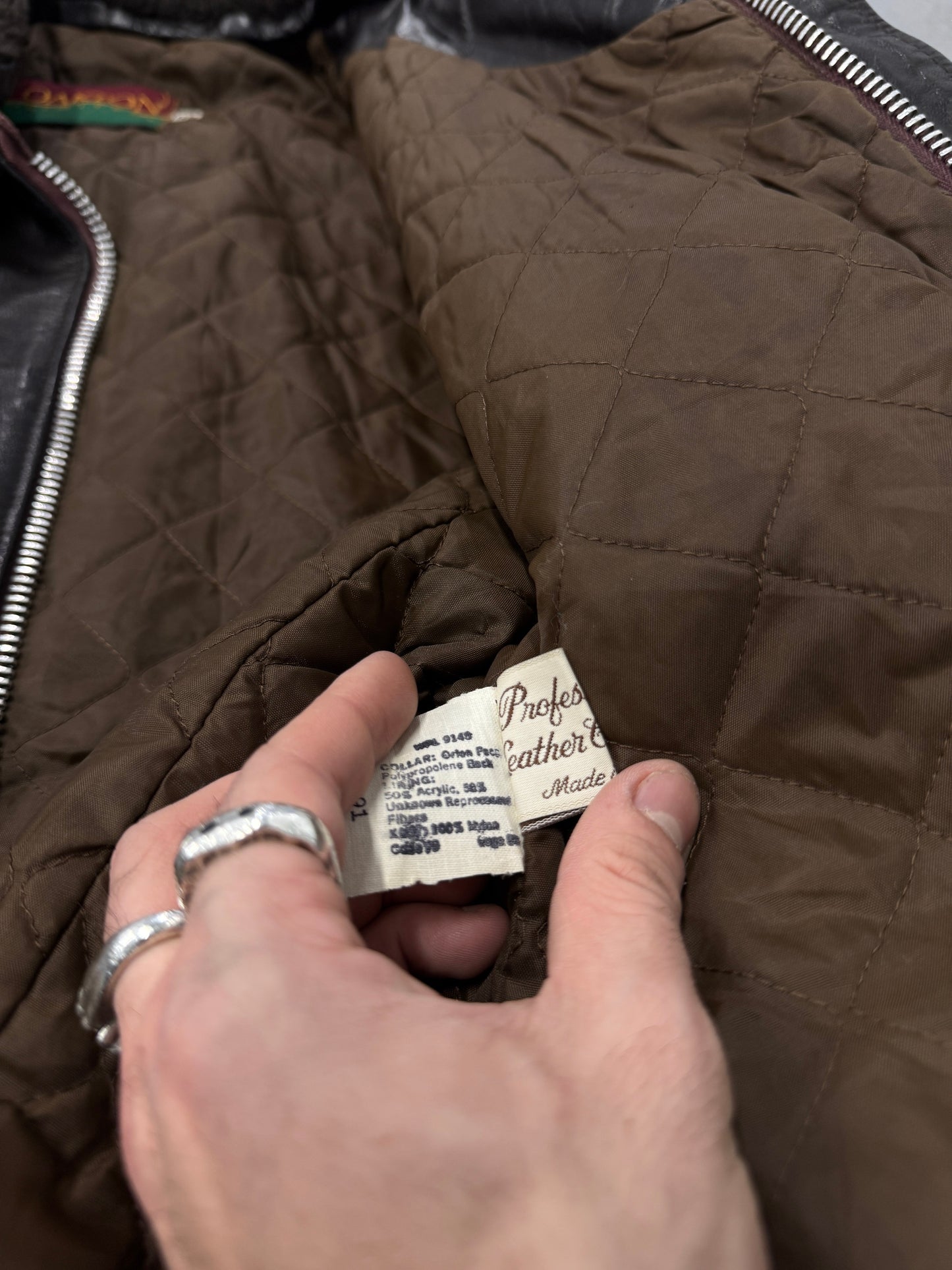 1980s Brown Leather B-15 Jacket [XL / 52]