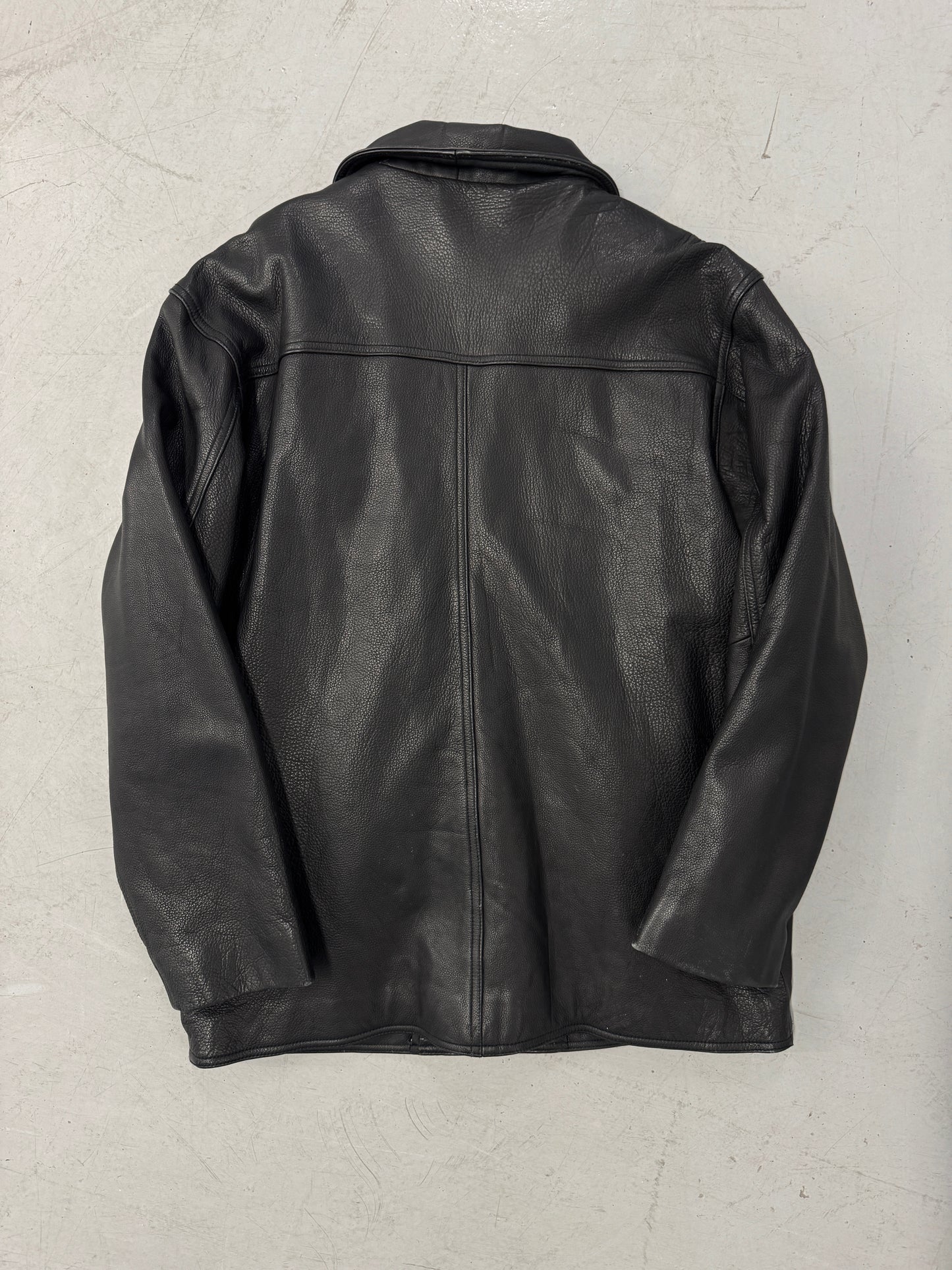 1990s Leather Shirt Jacket [M/L]