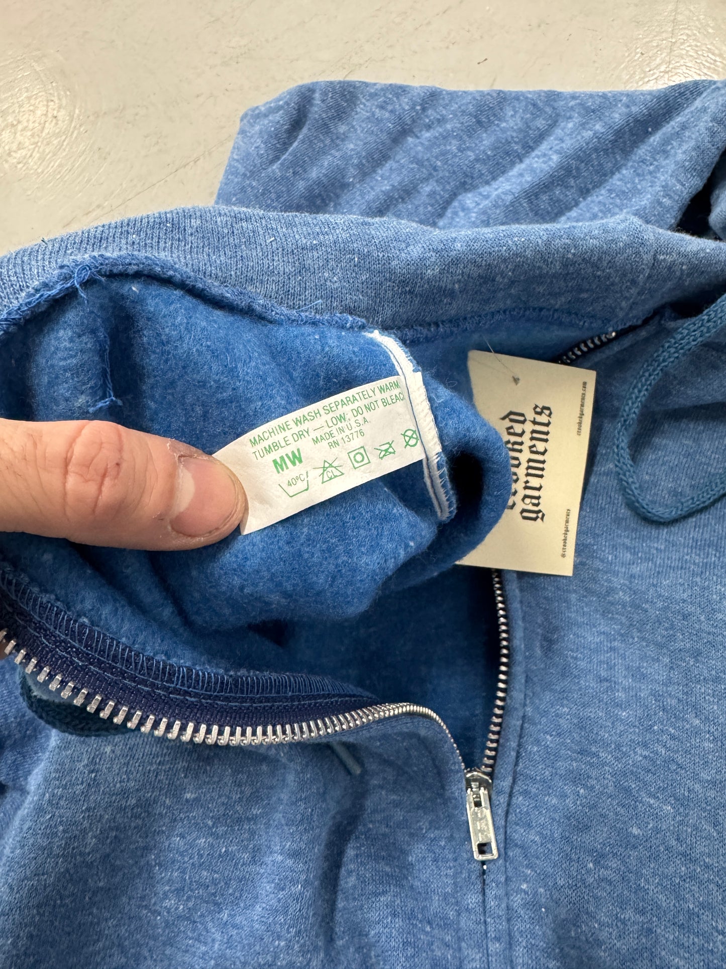 1980s Wrangler Blue Zip-Up [S/M]