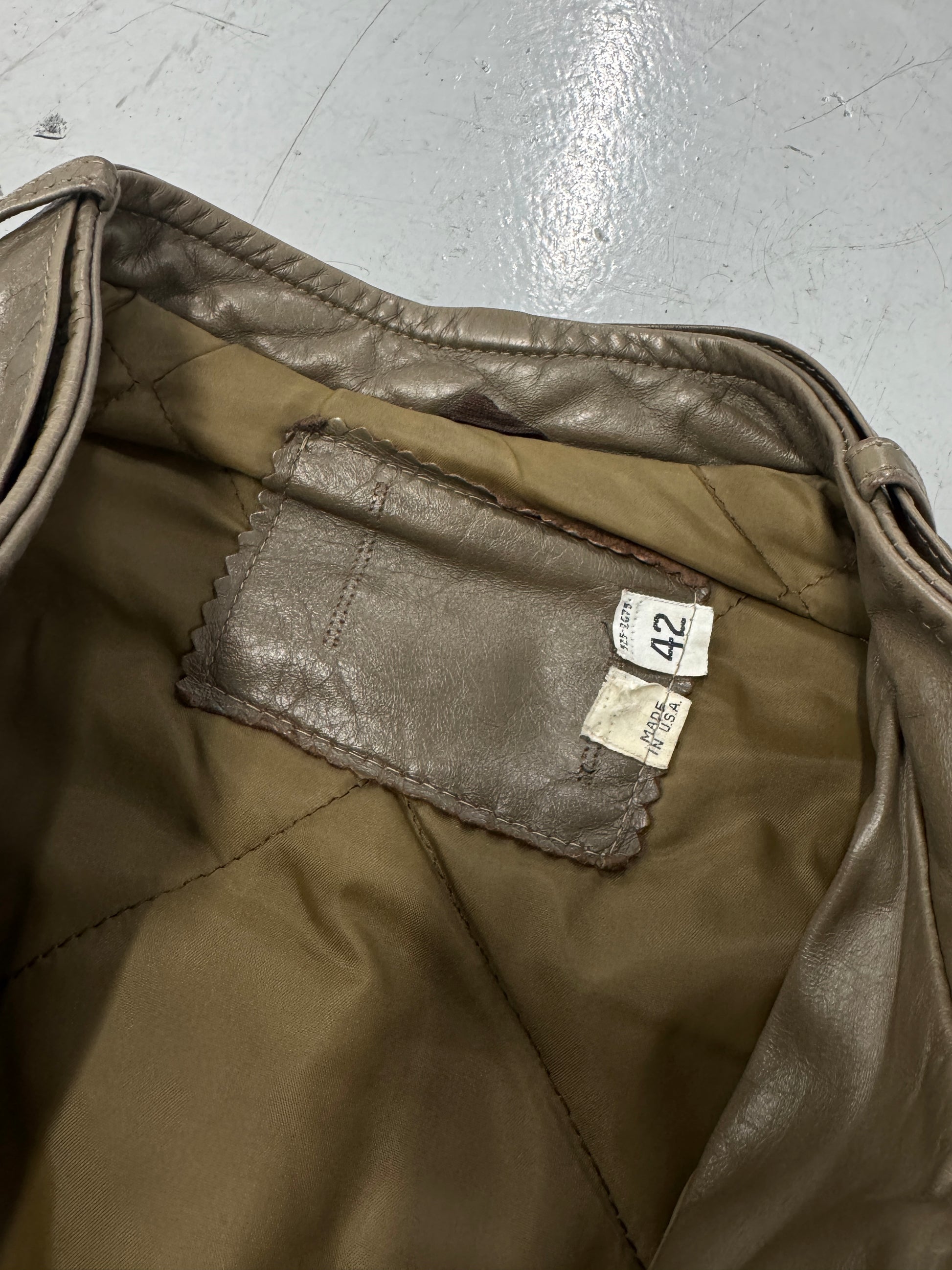 1990s Brown Leather Jacket [M]