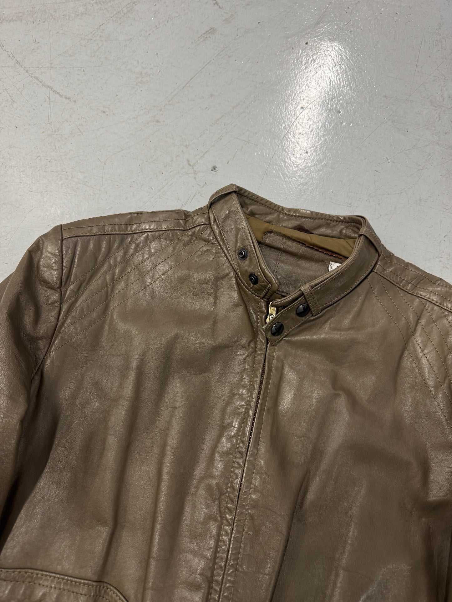1990s Brown Leather Jacket [M]