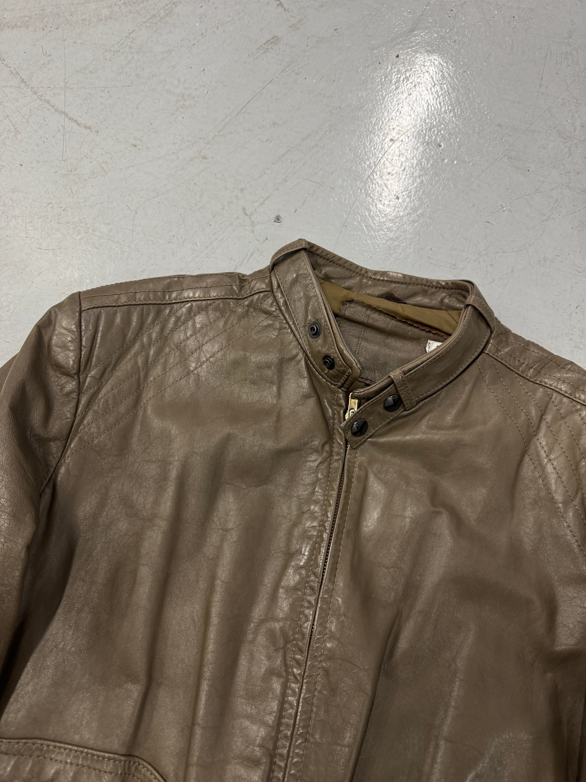 1990s Brown Leather Jacket [M]