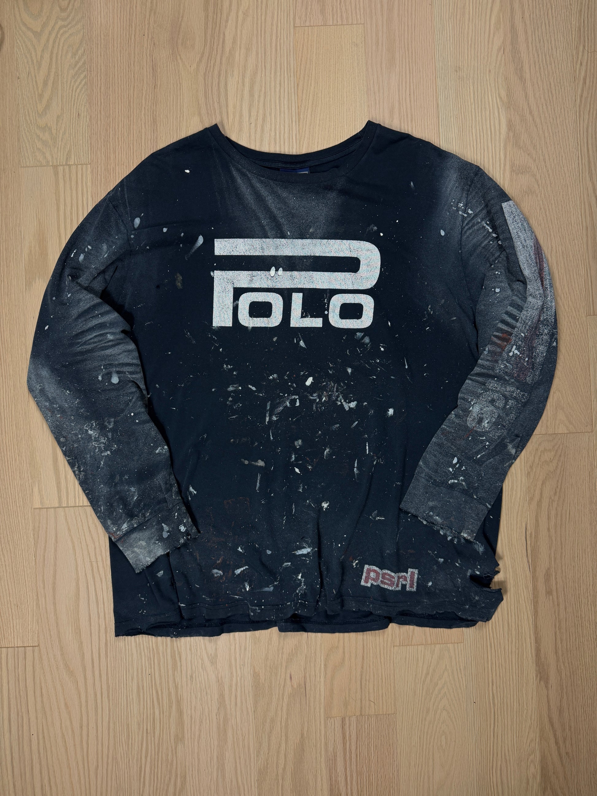 2000s Polo Thrashed Painted Longsleeve [XL]