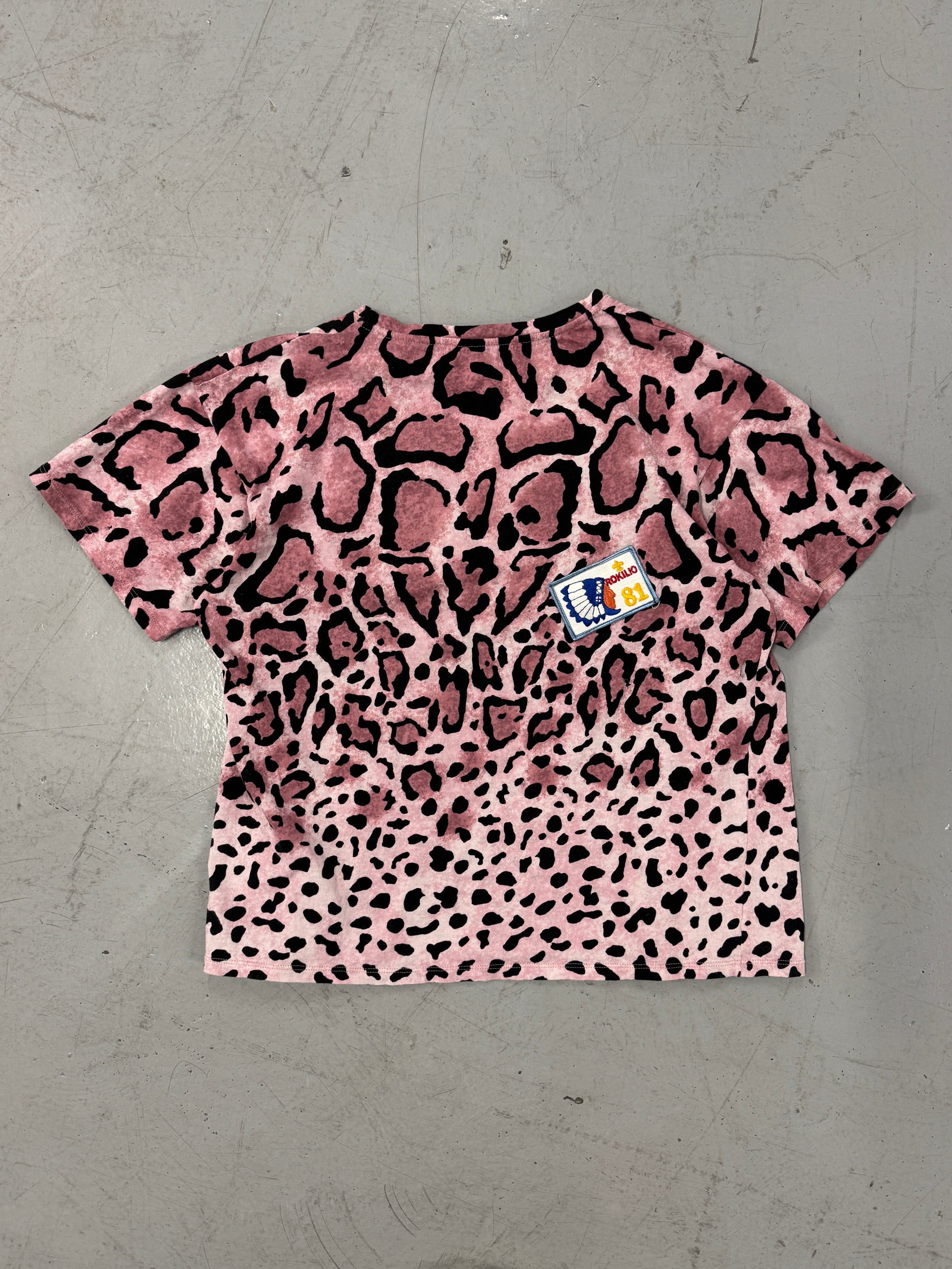 2000s Gucci Pink Cheetah Print T-Shirt [S/M]