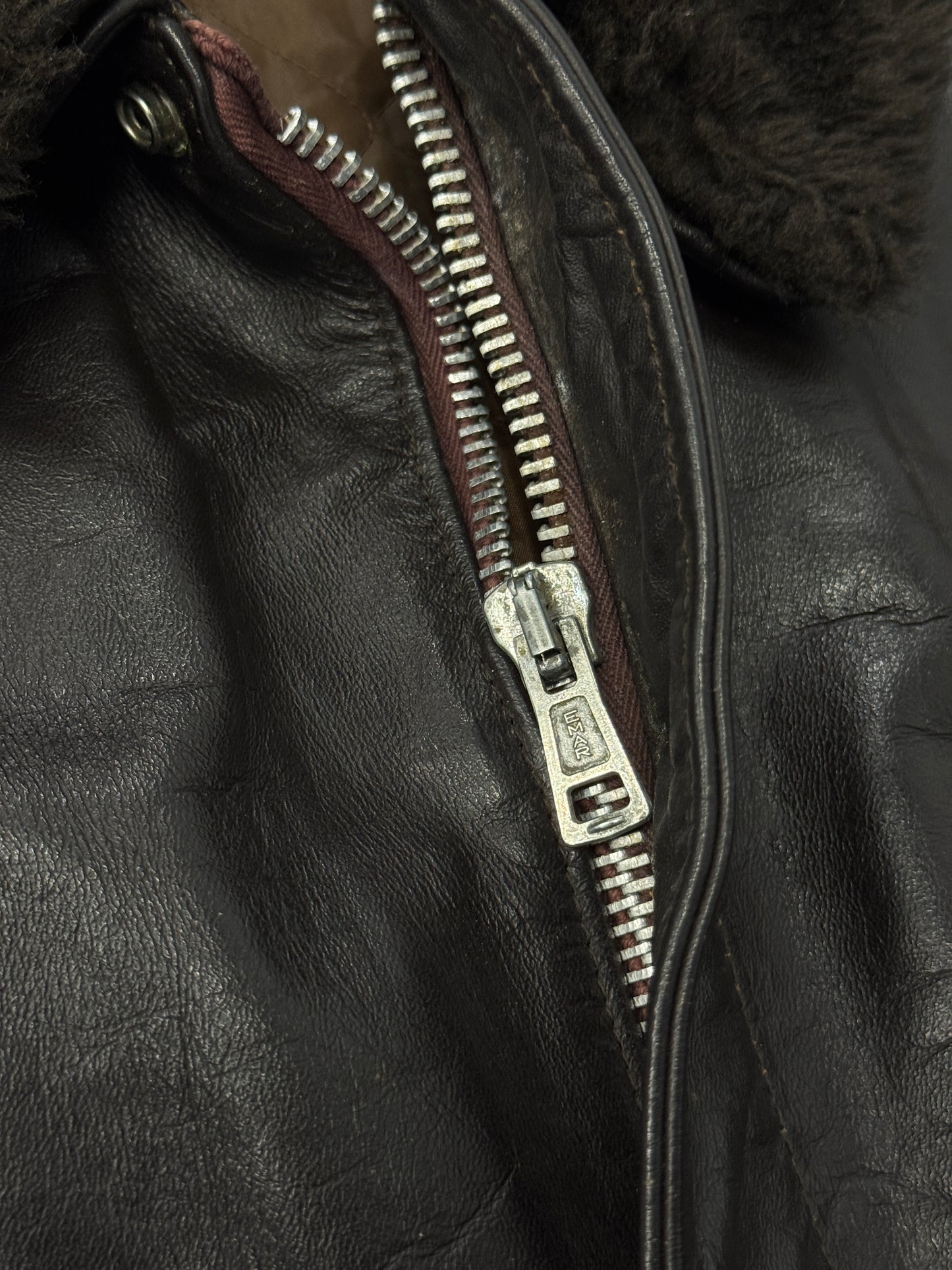 1980s Brown Leather B-15 Jacket [XL / 52]