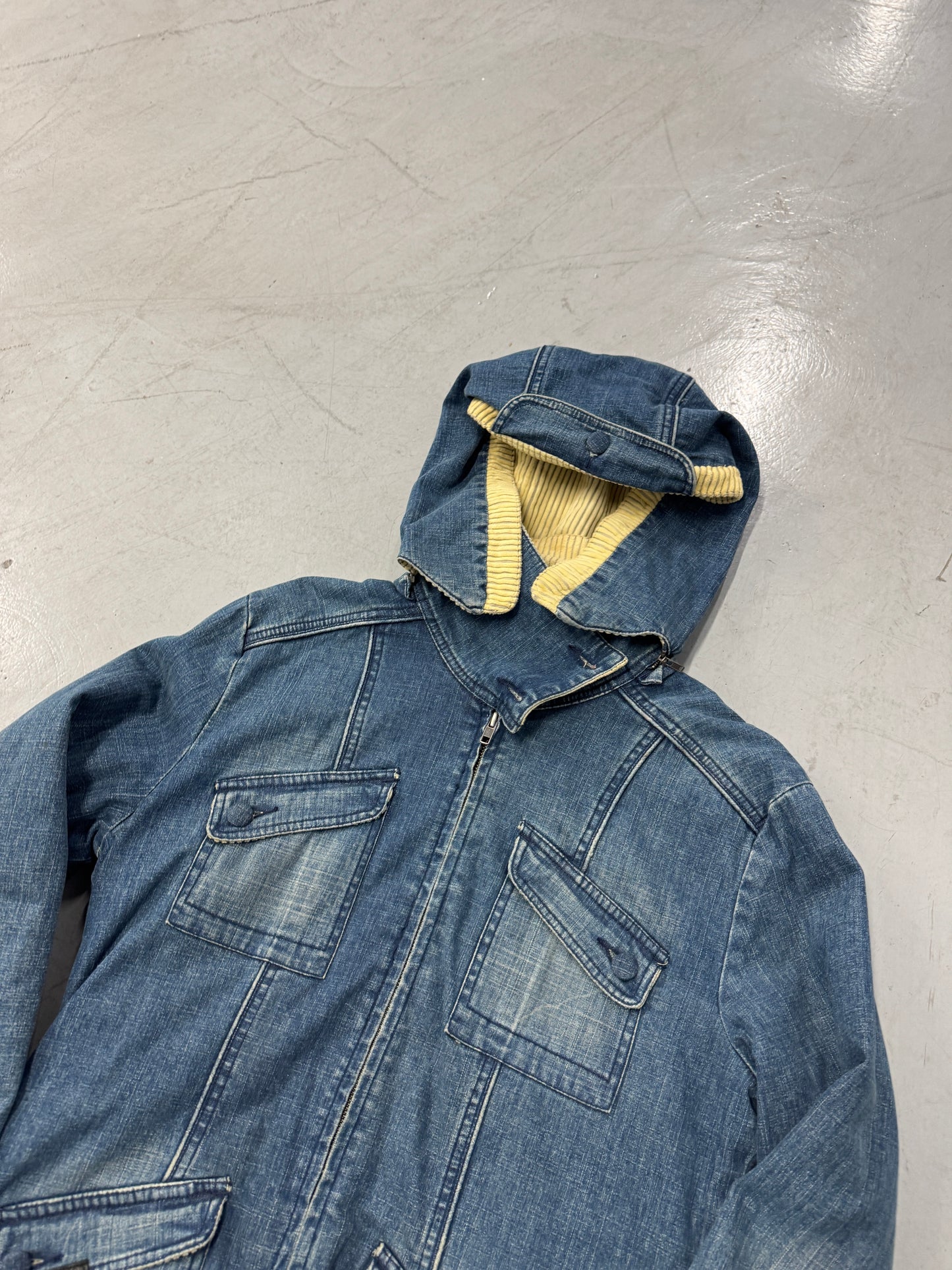 2000s Oakley Software Denim Zip-Up Jacket [L]