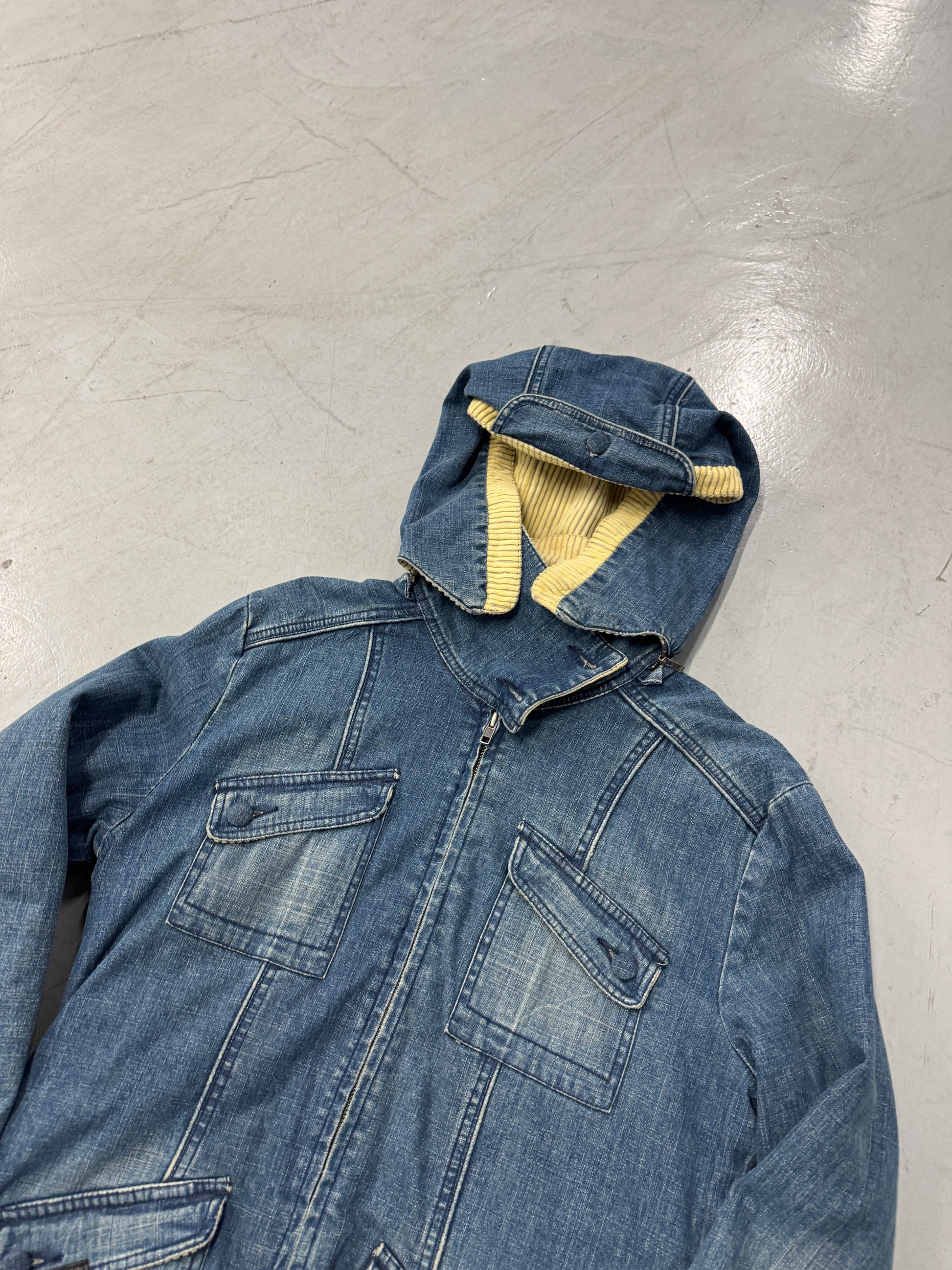2000s Oakley Software Denim Zip-Up Jacket [L]