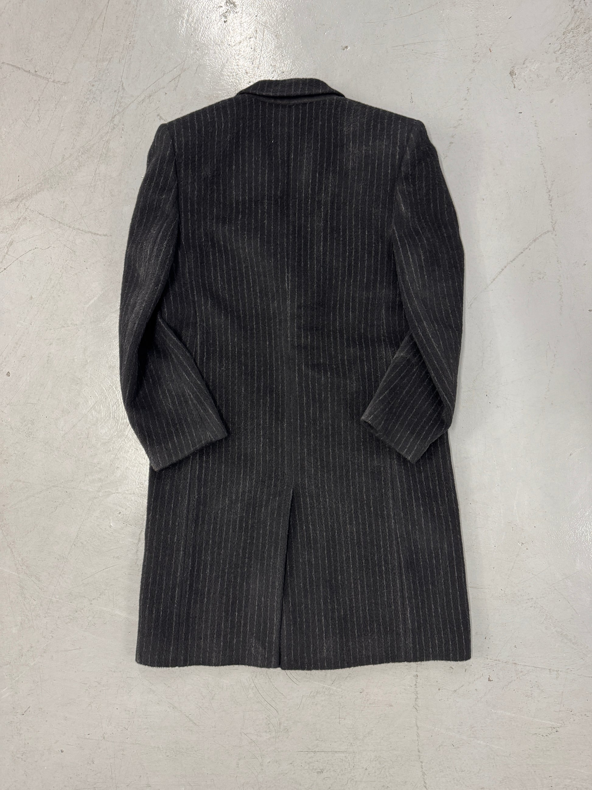 Saint Laurent 2023 Striped Wool Overcoat [50]
