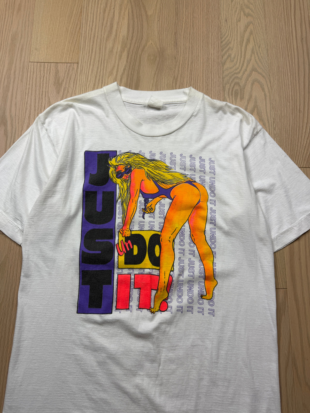 1980s Just Undo It Nike Parody T-Shirt [L]