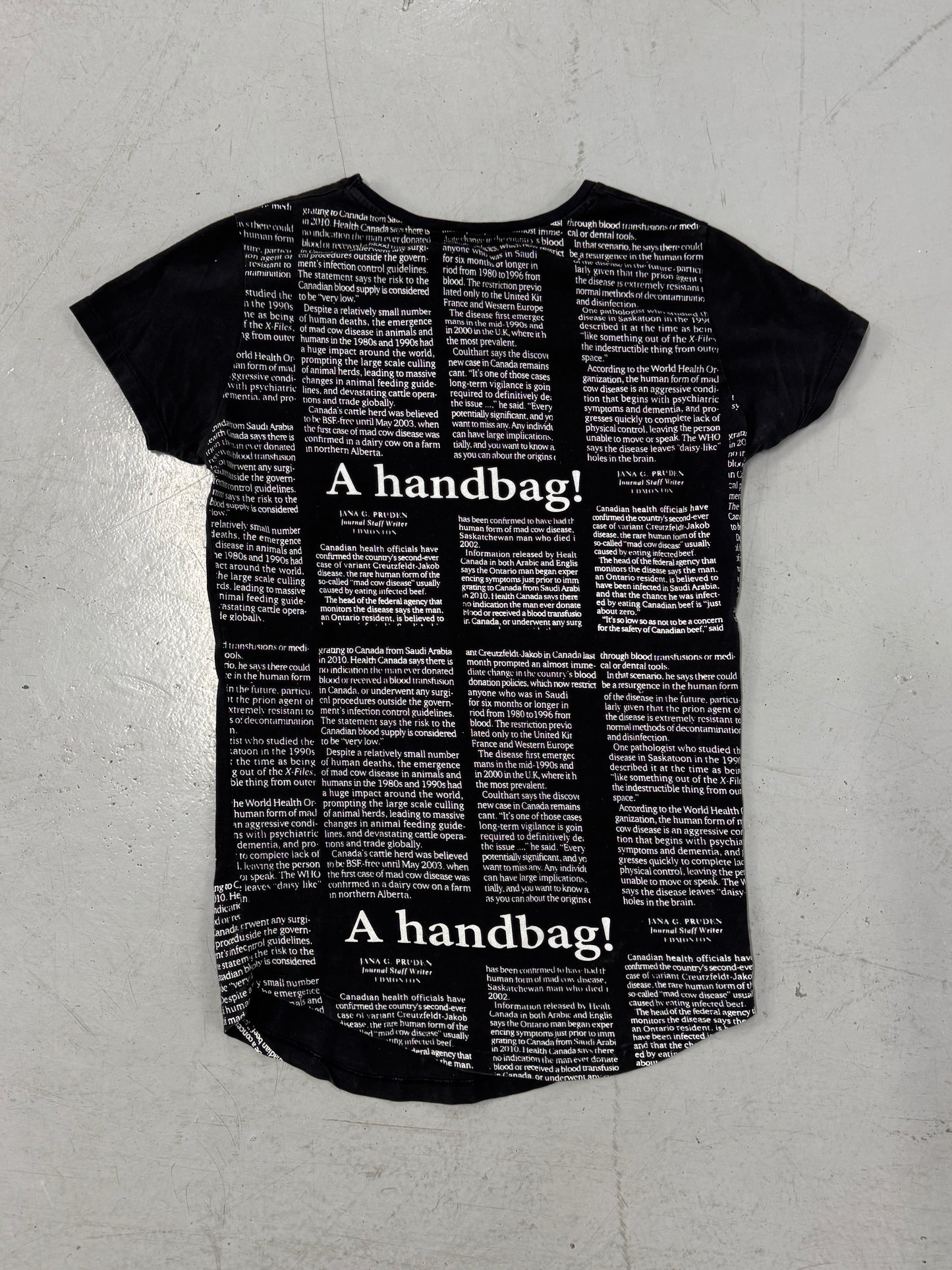 2000s Galliano Newspaper Print T-Shirt [M]