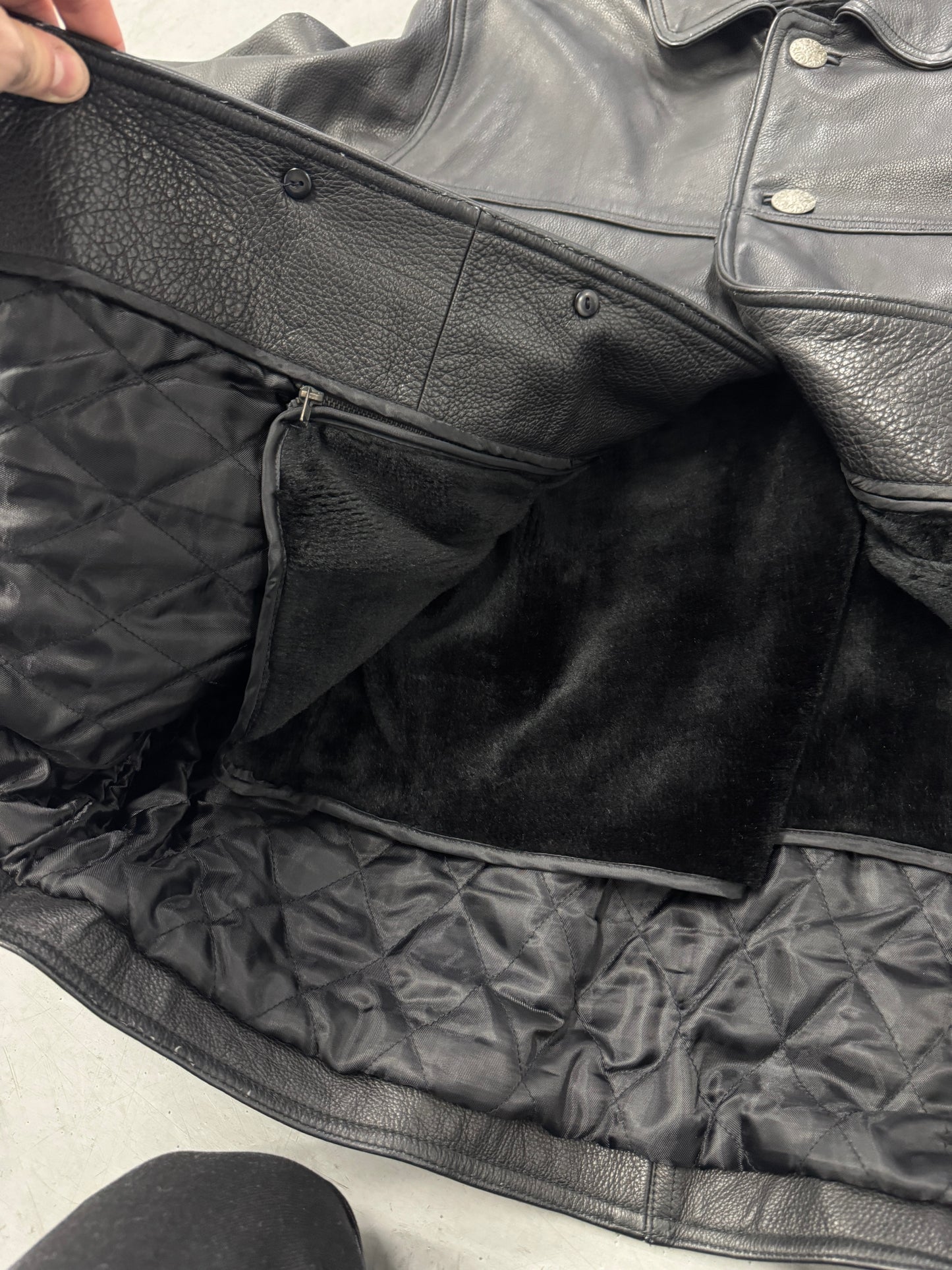 1990s Leather Shirt Jacket [M/L]