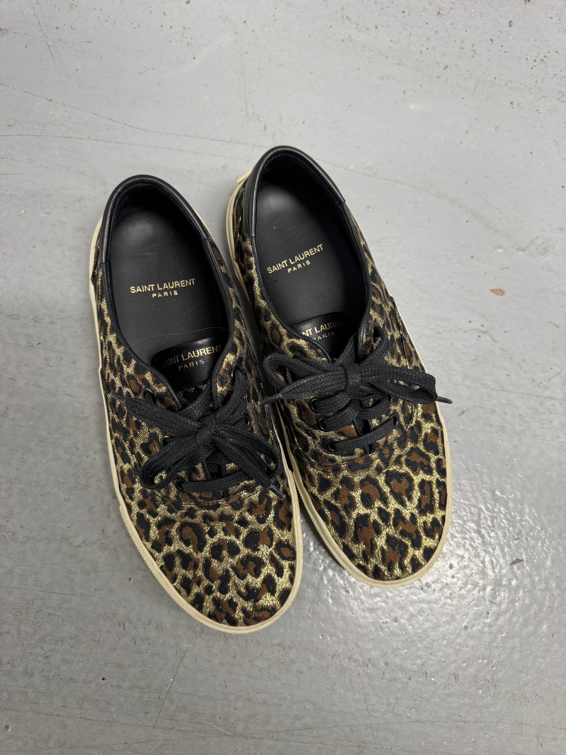 Saint Laurent Venice Leopard Print Sneakers [EU40]
